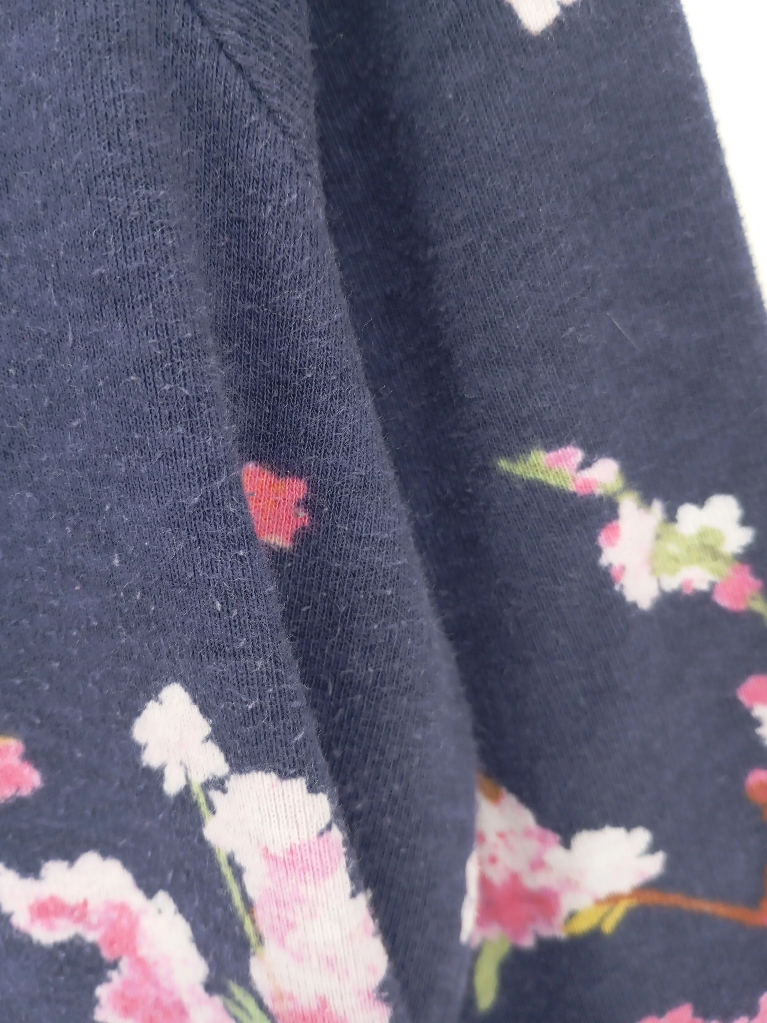 Joules Women's Hoodie UK 18 Blue Floral 100% Cotton Pullover - Image 5