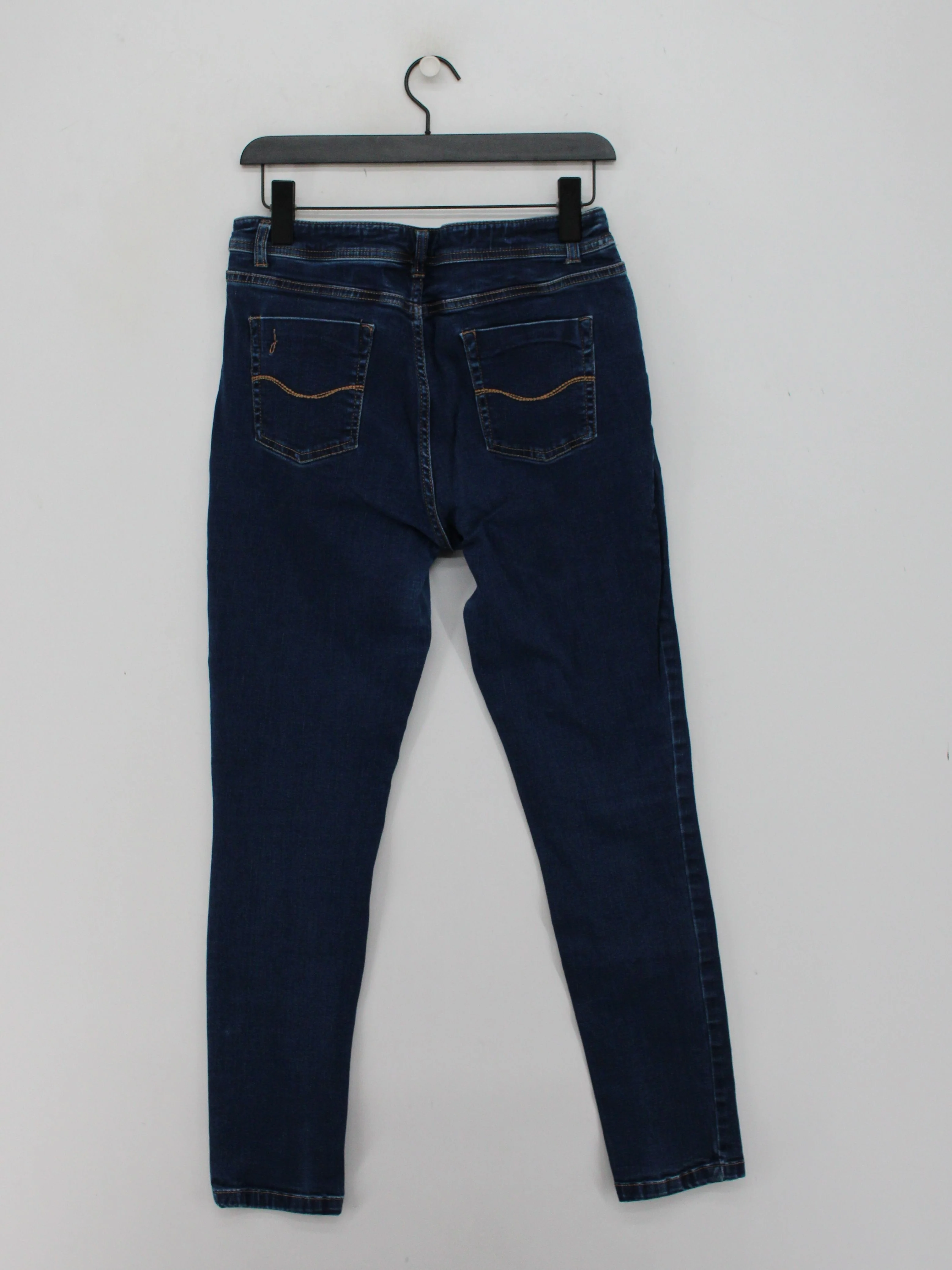 Joules Women's Jeans M Blue Cotton with Polyester, Elastane Straight - Image 2