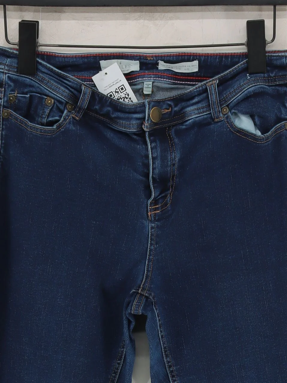 Joules Women's Jeans S Blue Cotton with Polyester, Elastane Skinny - Image 3