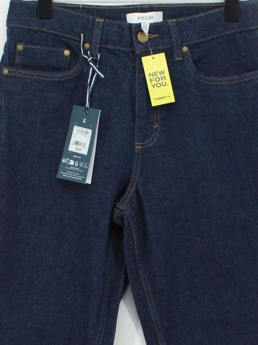 Joules Women's Jeans UK 10 Blue Cotton with Elastane Straight - Image 3