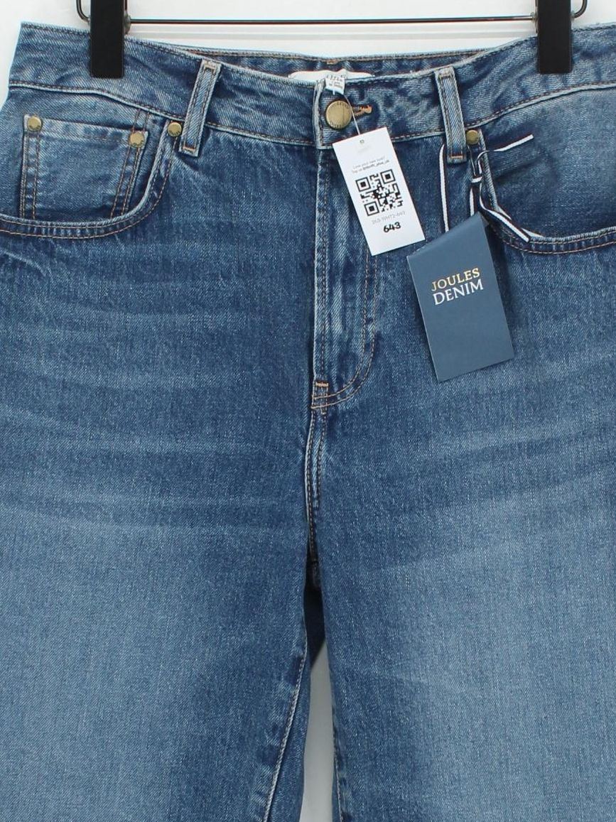Joules Women's Jeans UK 12 Blue 100% Cotton Mom - Image 3
