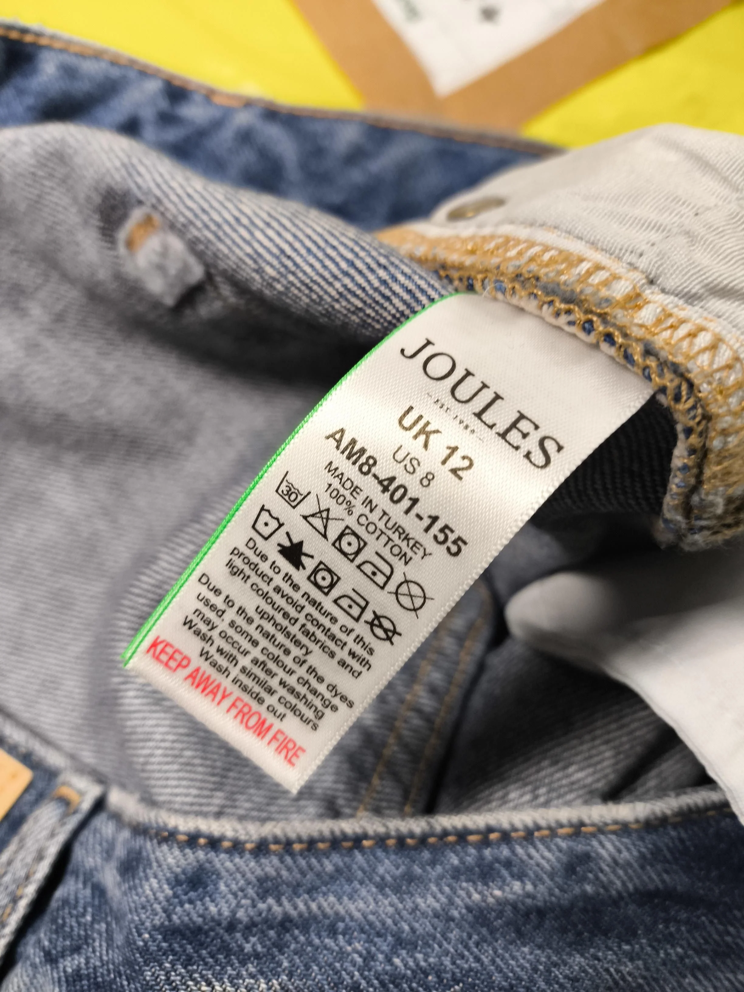 Joules Women's Jeans UK 12 Blue 100% Cotton Mom - Image 6