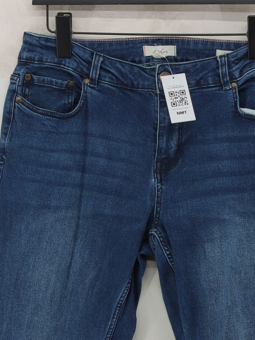 Joules Women's Jeans UK 12 Blue Cotton with Elastane Straight - Image 3