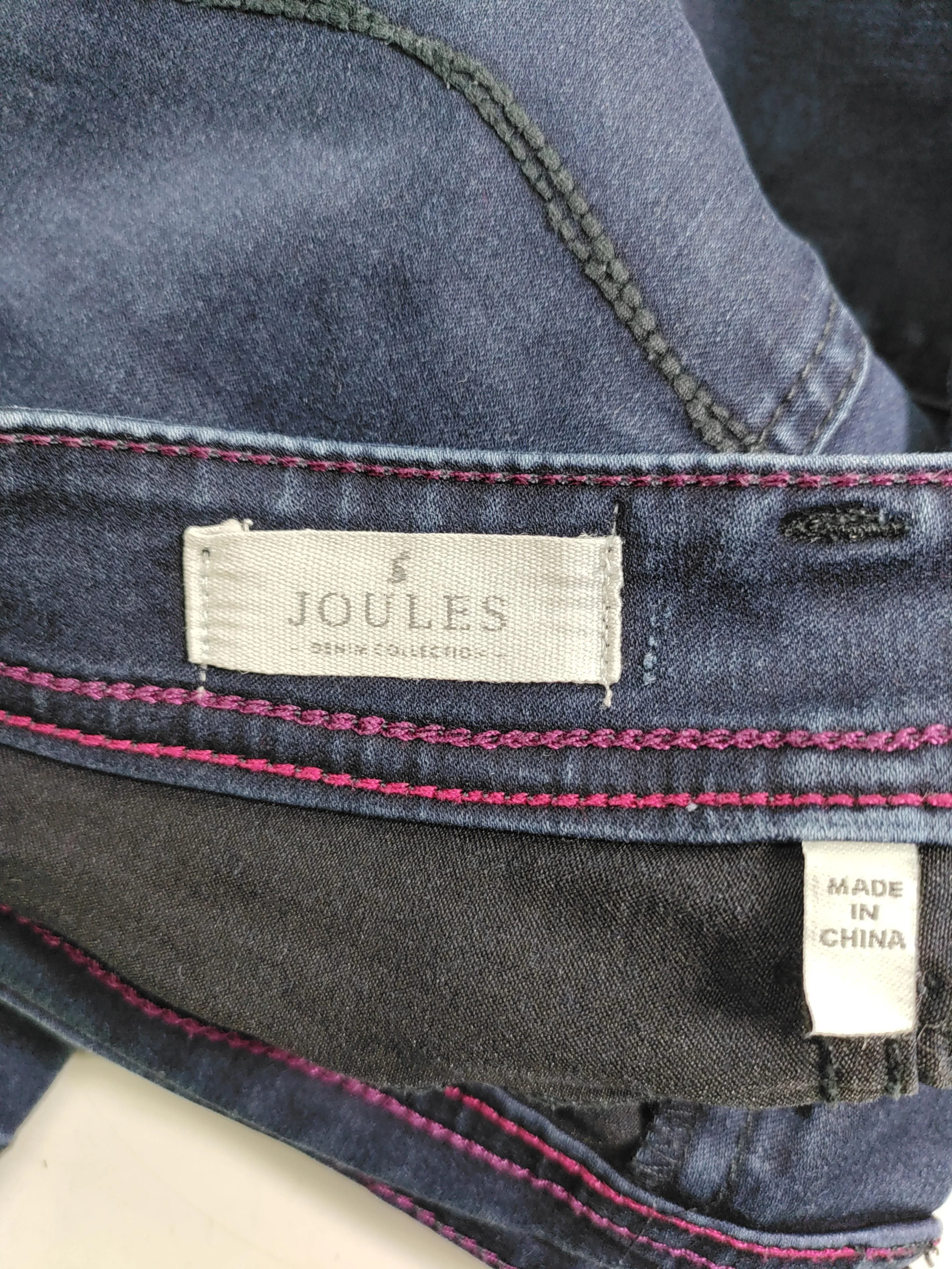 Joules Women's Jeans UK 12 Blue Cotton with Polyester, Elastane Skinny - Image 6