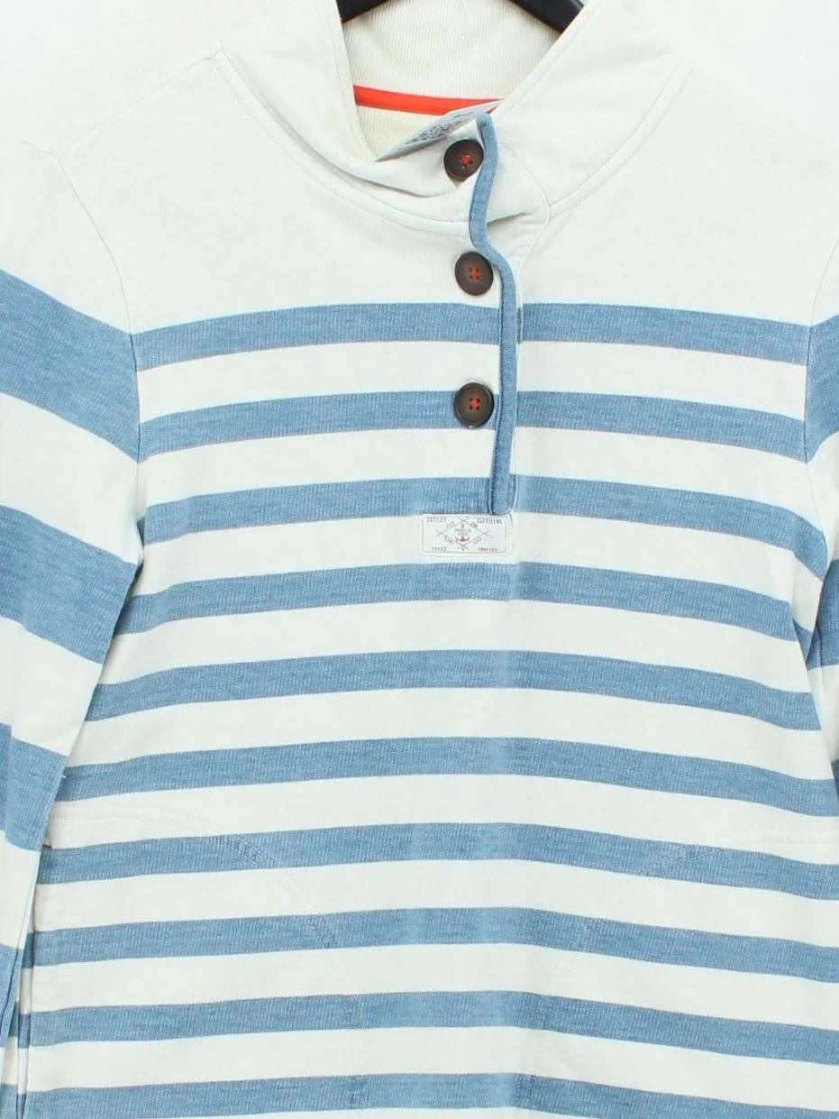 Joules Women's Jumper S Multi Striped 100% Cotton Mock Neck Pullover - Image 3
