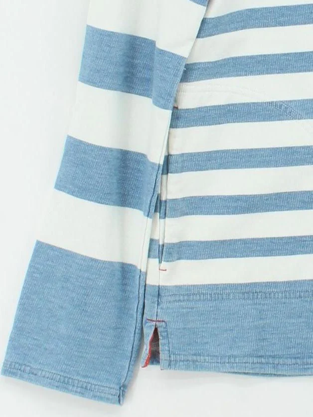 Joules Women's Jumper S Multi Striped 100% Cotton Mock Neck Pullover - Image 4