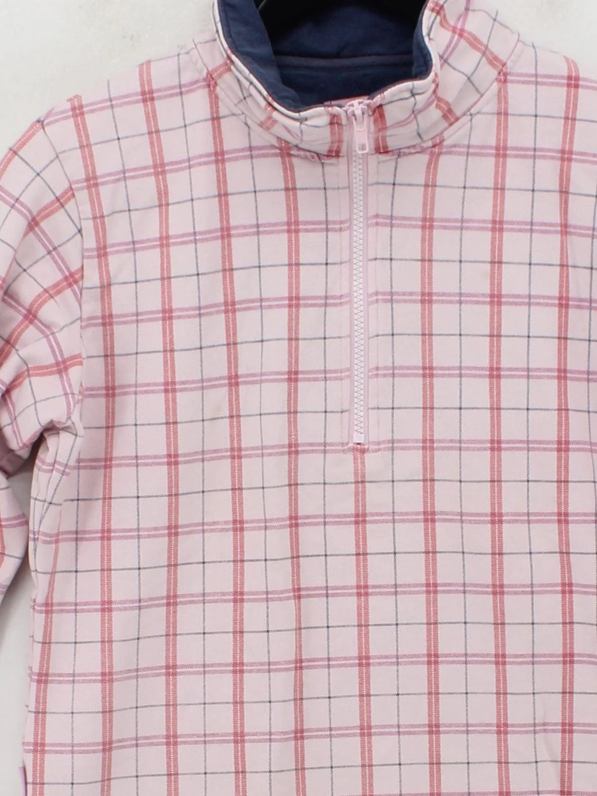 Joules Women's Jumper S Pink Checkered Cotton with Elastane High Neck Pullover - Image 3