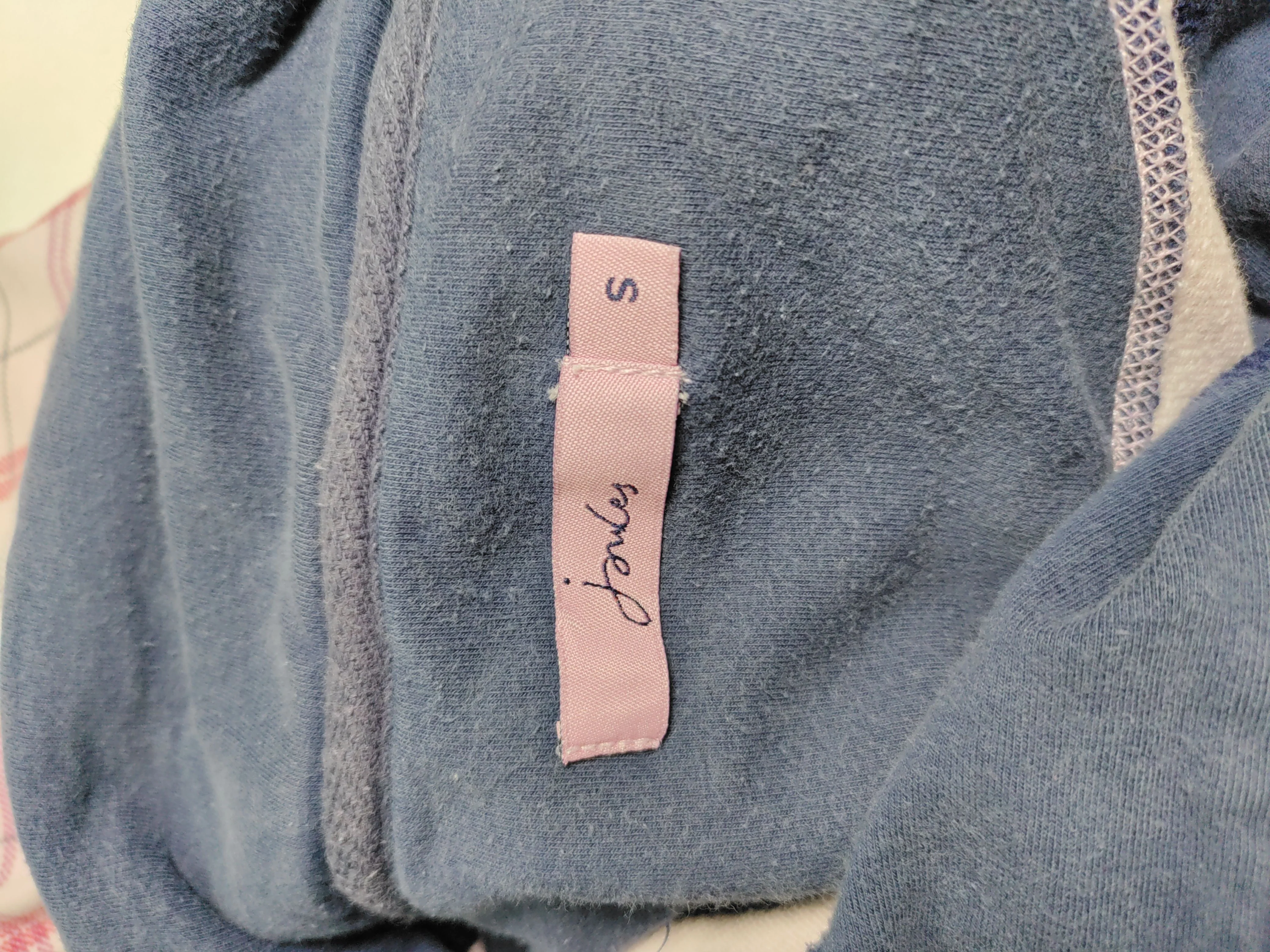 Joules Women's Jumper S Pink Checkered Cotton with Elastane High Neck Pullover - Image 6