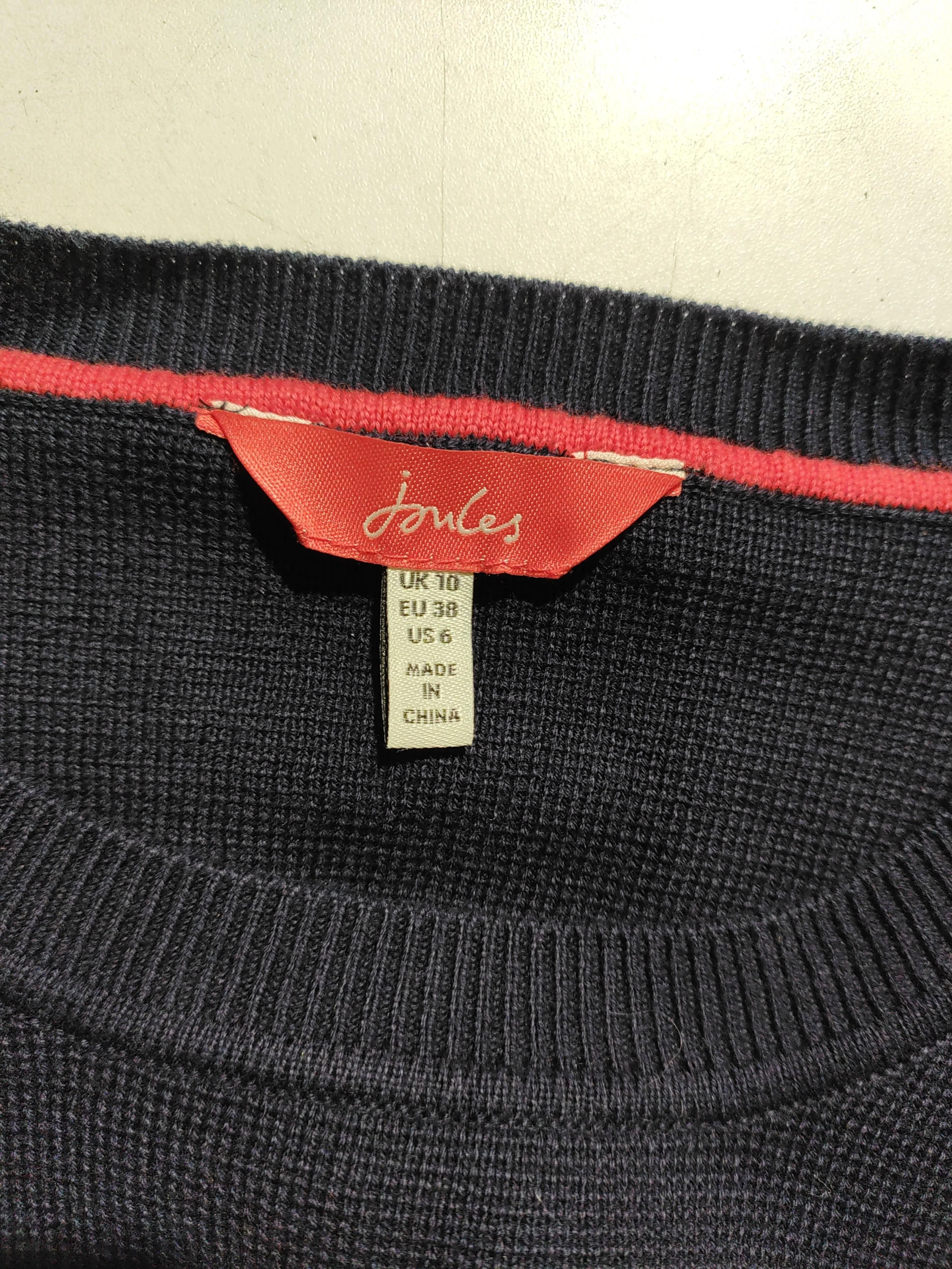Joules Women's Jumper UK 10 Blue Striped 100% Cotton Round Neck Pullover - Image 6
