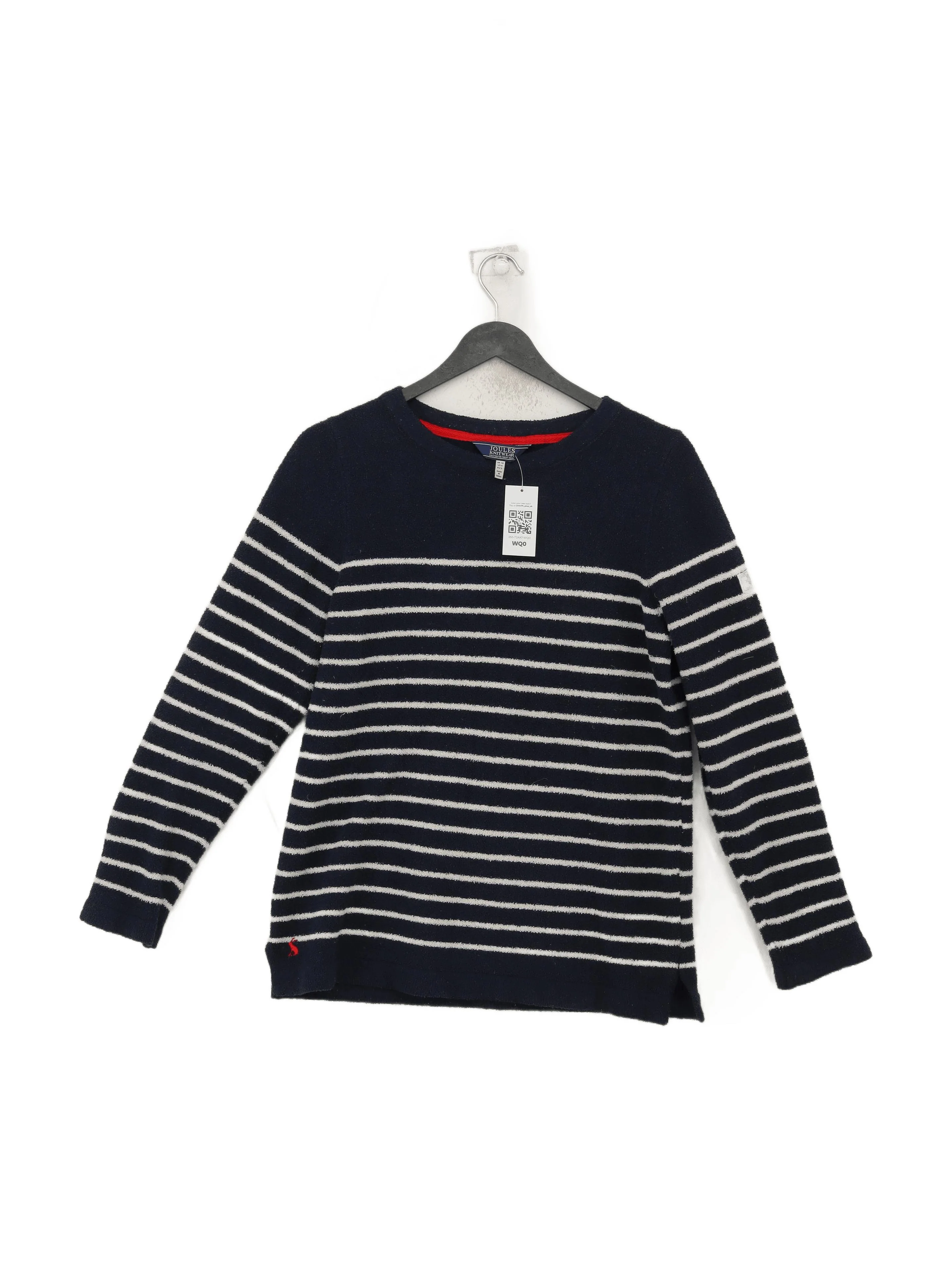 Joules Women's Jumper UK 10 Blue Striped 100% Other Crew Neck Pullover