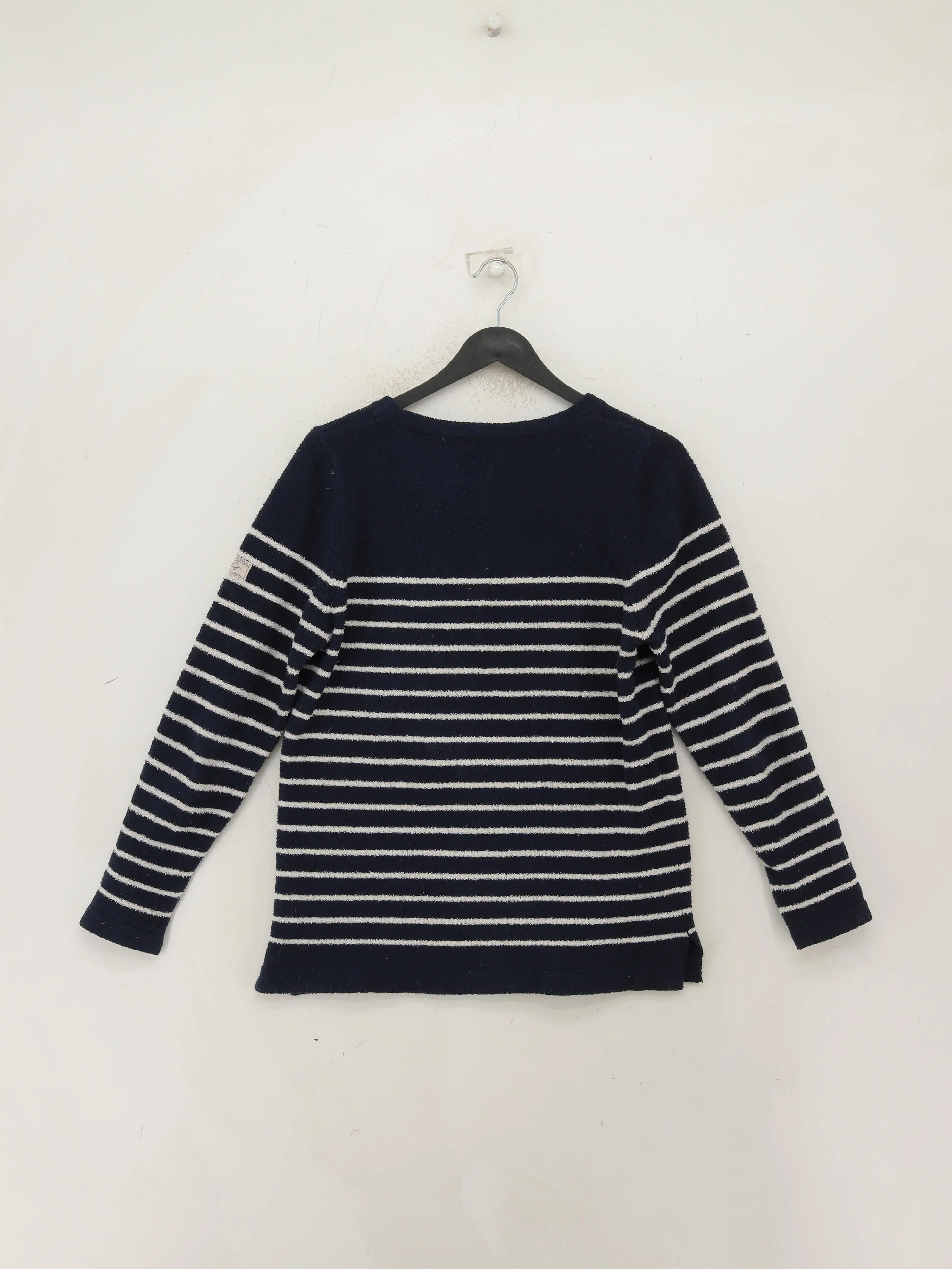 Joules Women's Jumper UK 10 Blue Striped 100% Other Crew Neck Pullover - Image 2