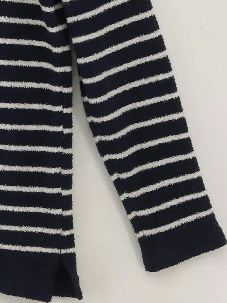 Joules Women's Jumper UK 10 Blue Striped 100% Other Crew Neck Pullover - Image 4