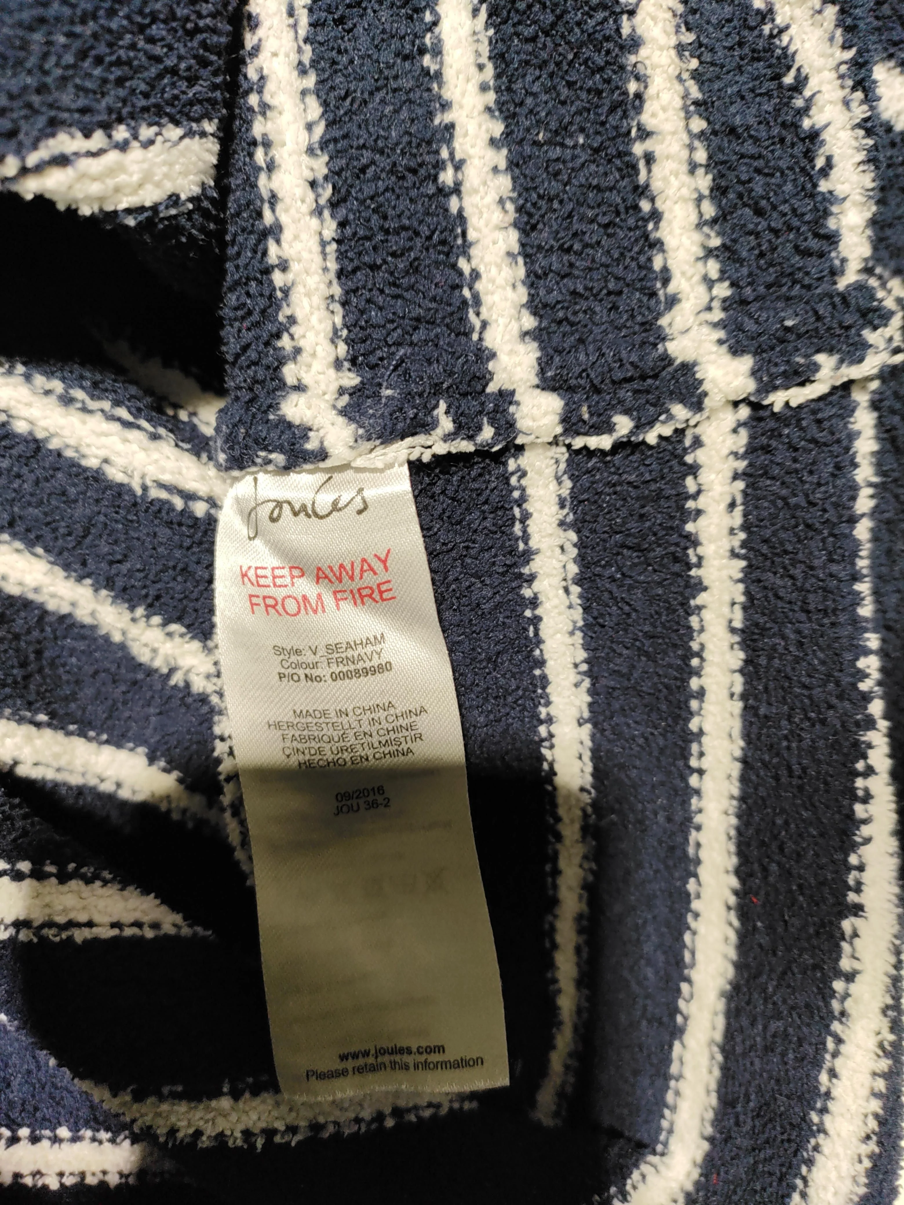 Joules Women's Jumper UK 10 Blue Striped 100% Other Crew Neck Pullover - Image 7