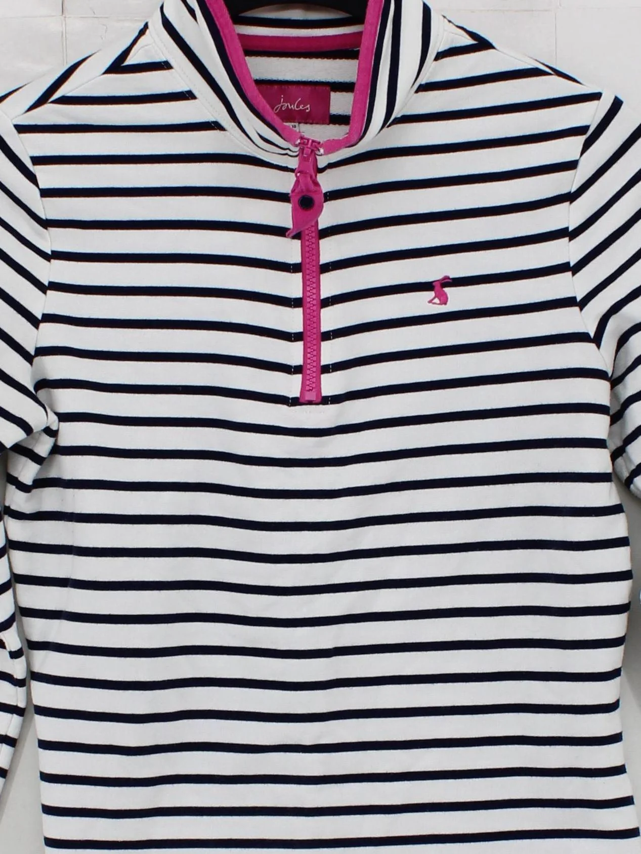 Joules Women's Jumper UK 10 White Striped 100% Other High Neck Pullover - Image 3