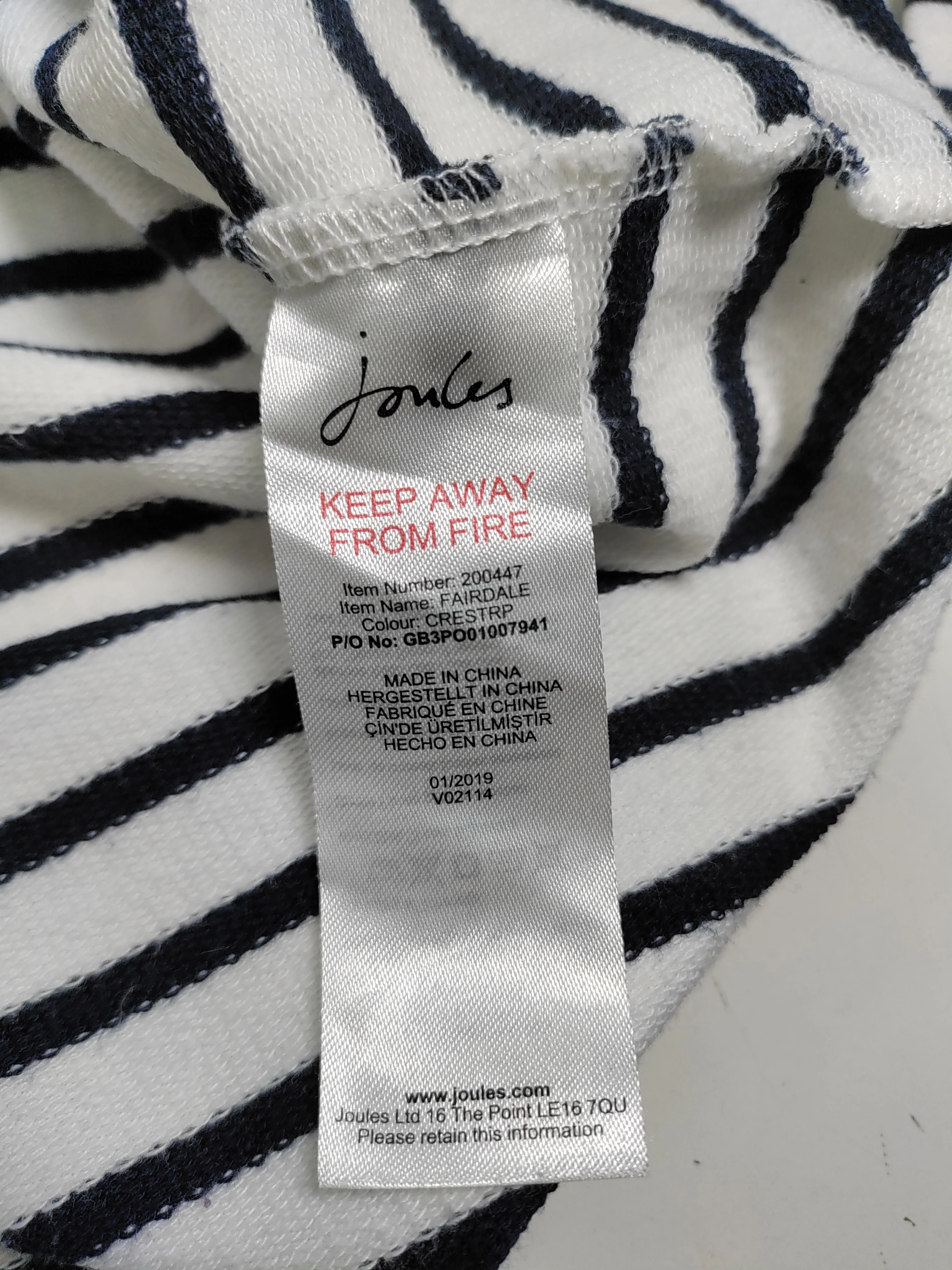 Joules Women's Jumper UK 10 White Striped 100% Other High Neck Pullover - Image 6