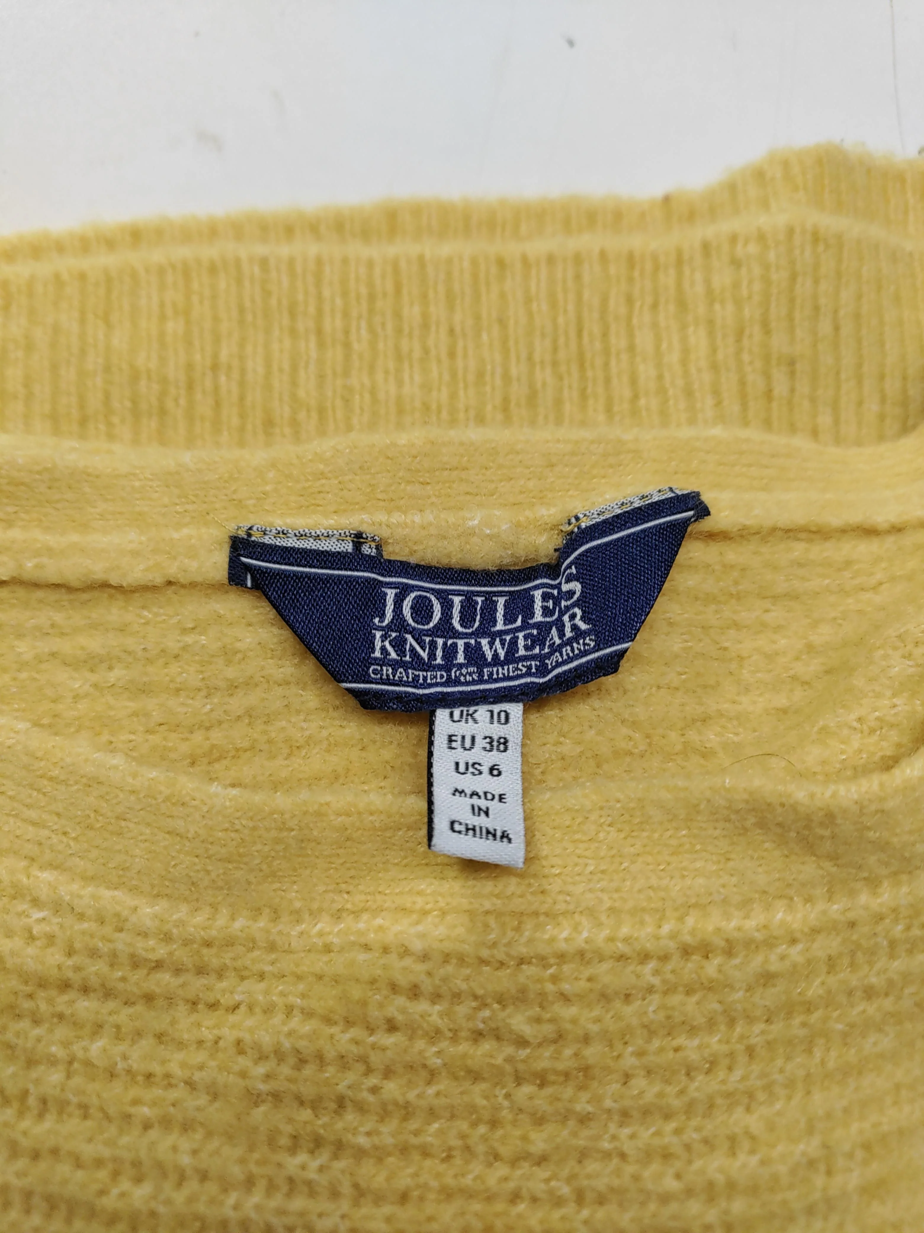Joules Women's Jumper UK 10 Yellow Acrylic - Image 6