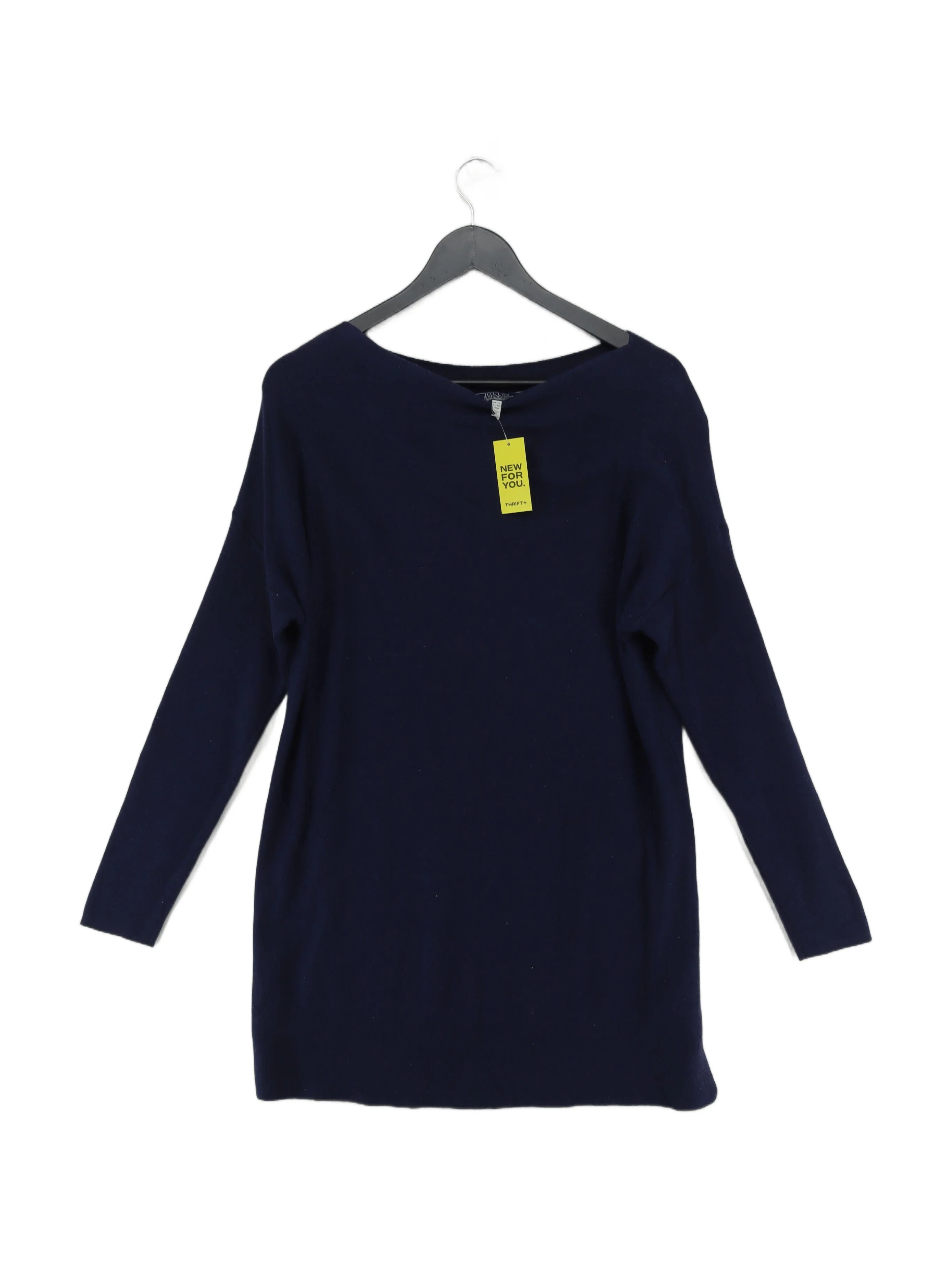 Joules Women's Jumper UK 12 Blue Cotton with Viscose Round Neck Pullover