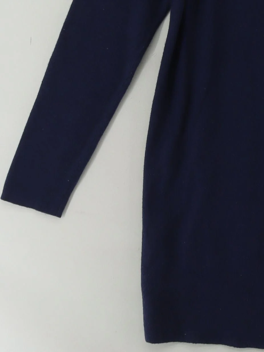 Joules Women's Jumper UK 12 Blue Cotton with Viscose Round Neck Pullover - Image 4