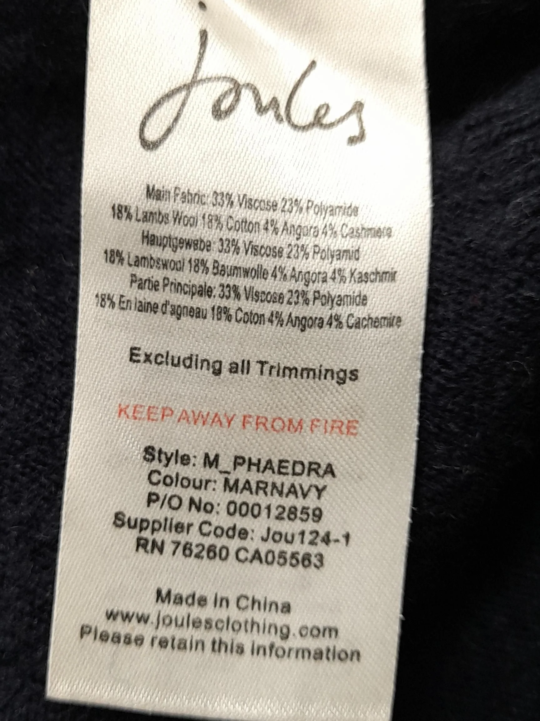 Joules Women's Jumper UK 12 Blue Viscose - Image 7