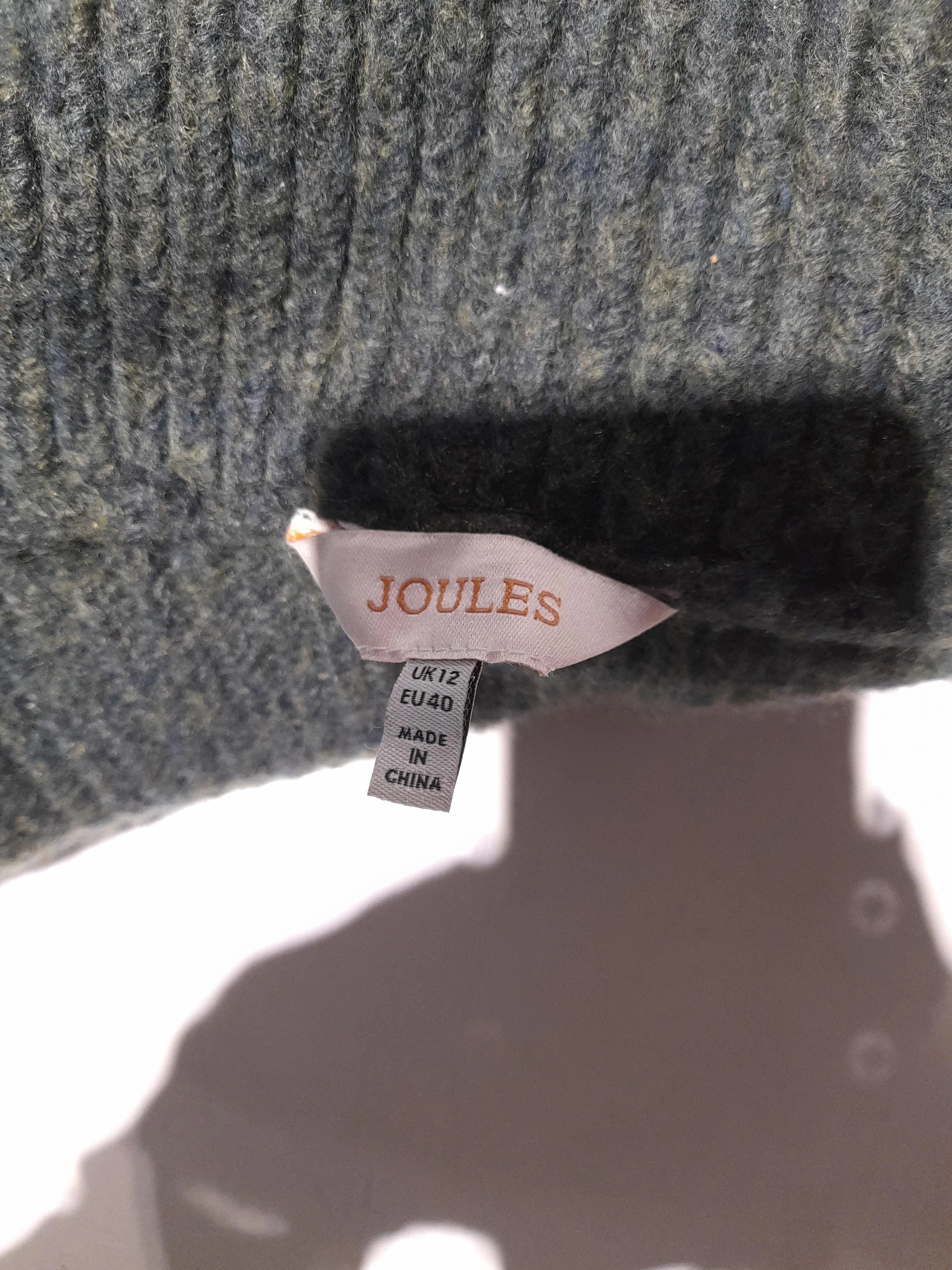 Joules Women's Jumper UK 12 Green Polyester with Wool High Neck Pullover - Image 5