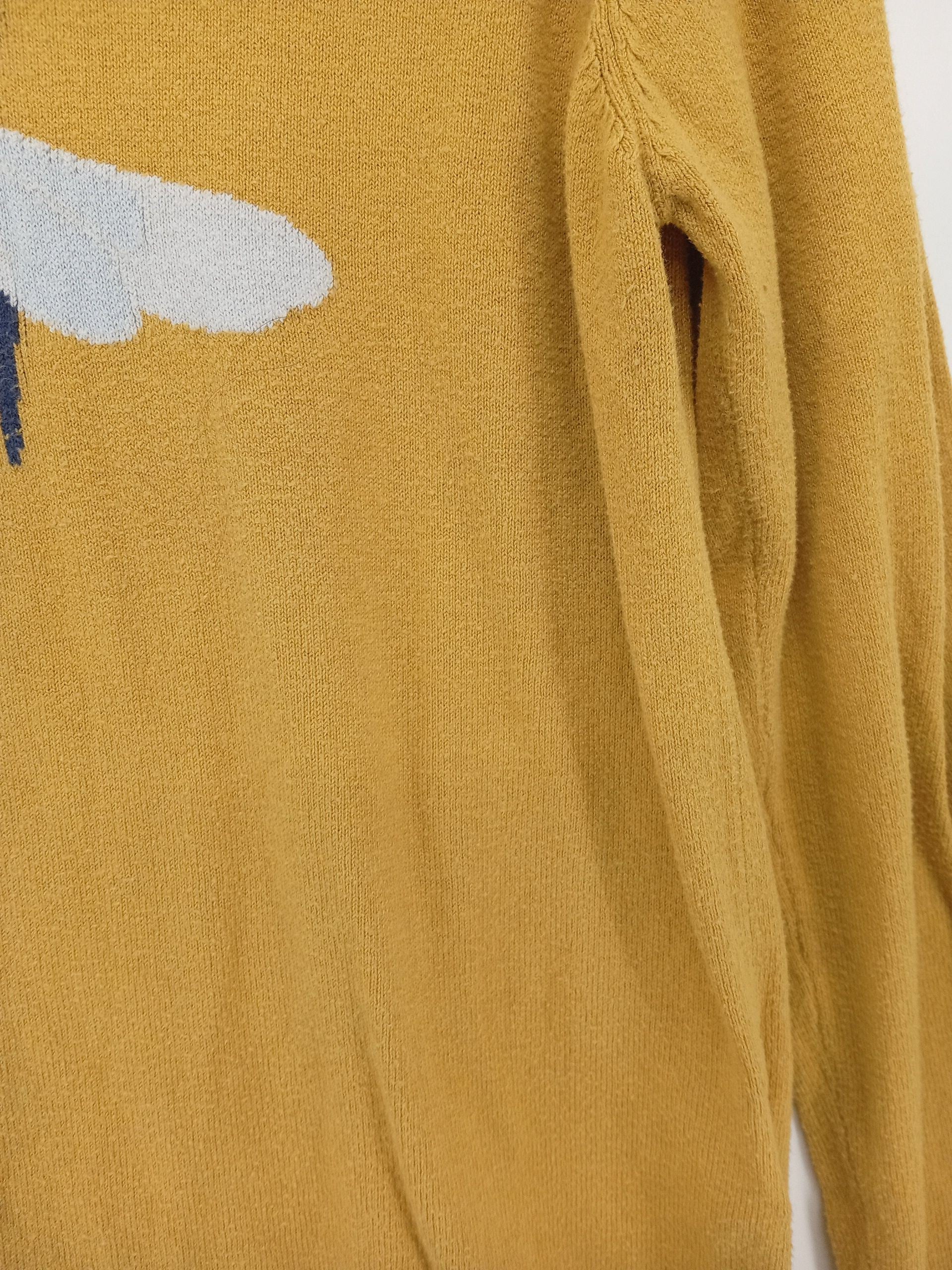 Joules Women's Jumper UK 12 Yellow Cotton with Polyamide, Viscose Pullover - Image 5