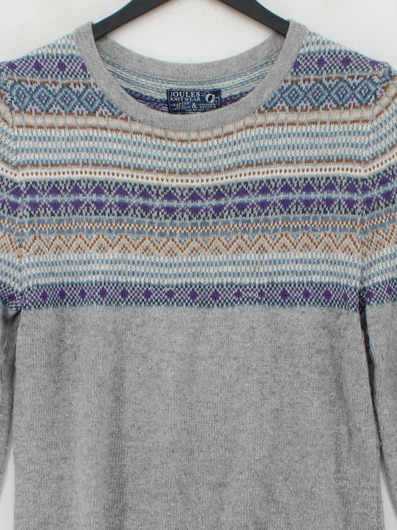 Joules Women's Jumper UK 14 Grey Viscose with Polyamide, Wool, Angora Pullover - Image 3