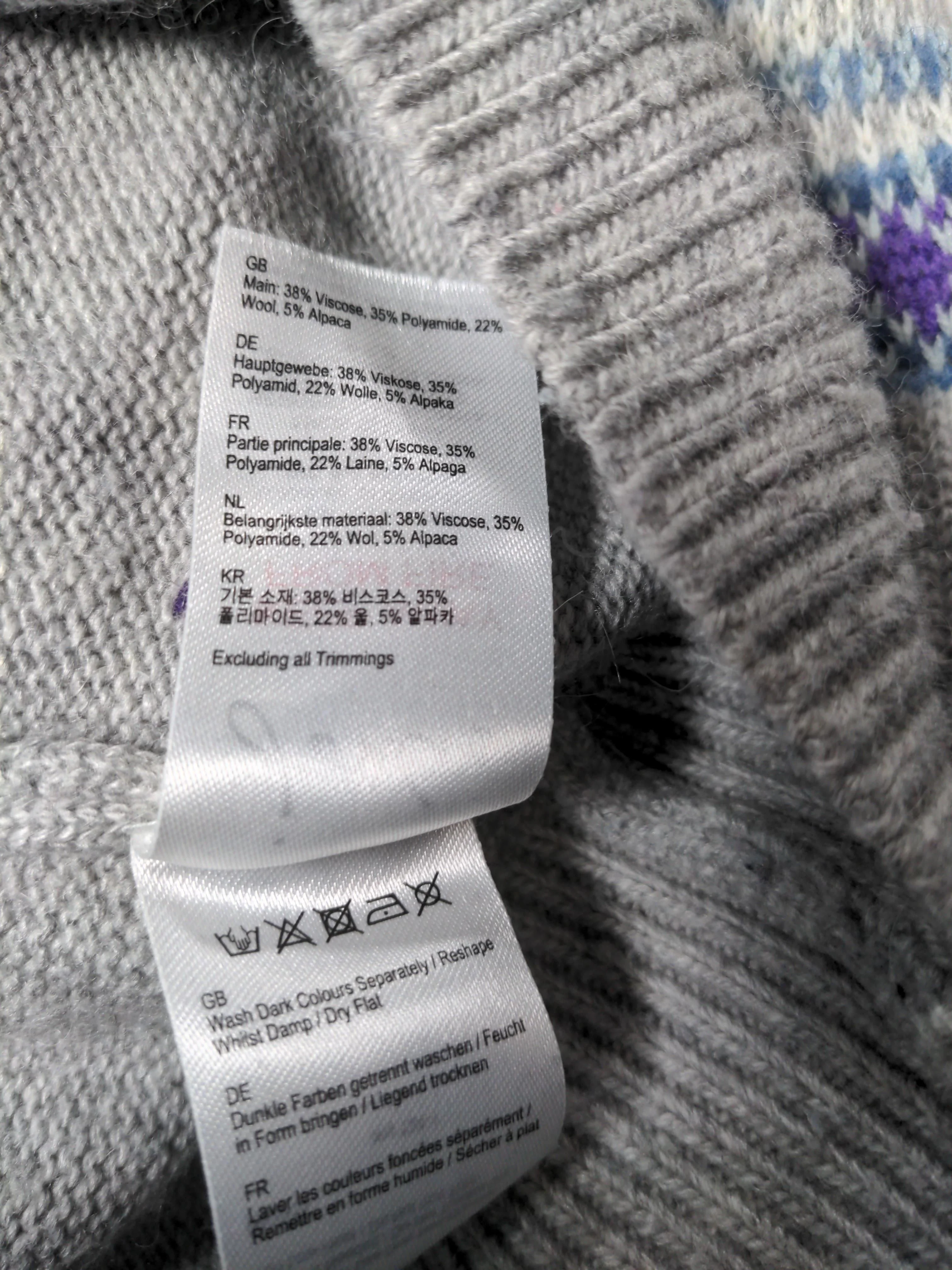 Joules Women's Jumper UK 14 Grey Viscose with Polyamide, Wool, Angora Pullover - Image 7