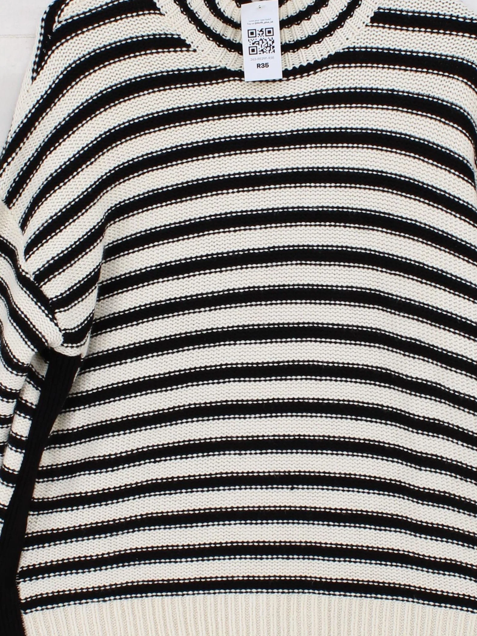 Joules Women's Jumper UK 14 Multi Striped Cotton with Acrylic High Neck Pullover - Image 3