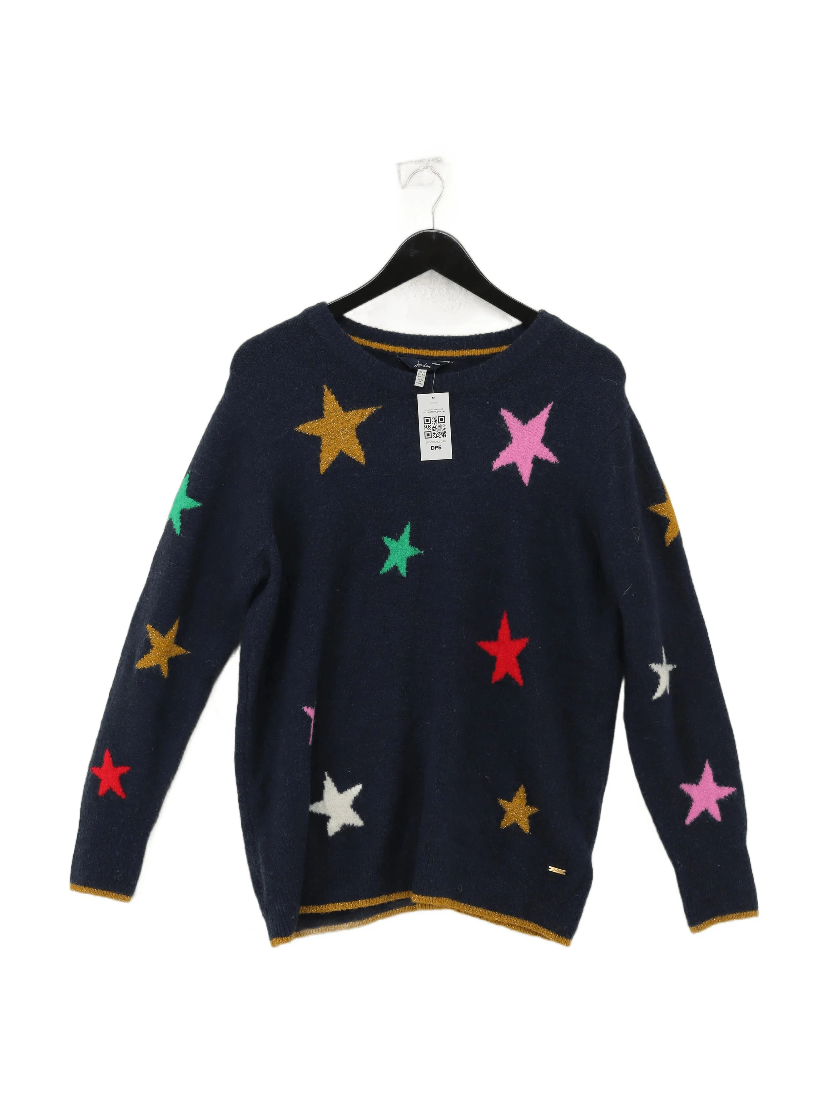Joules Women's Jumper UK 16 Blue Polyamide with Acrylic, Wool, Elastane Pullover