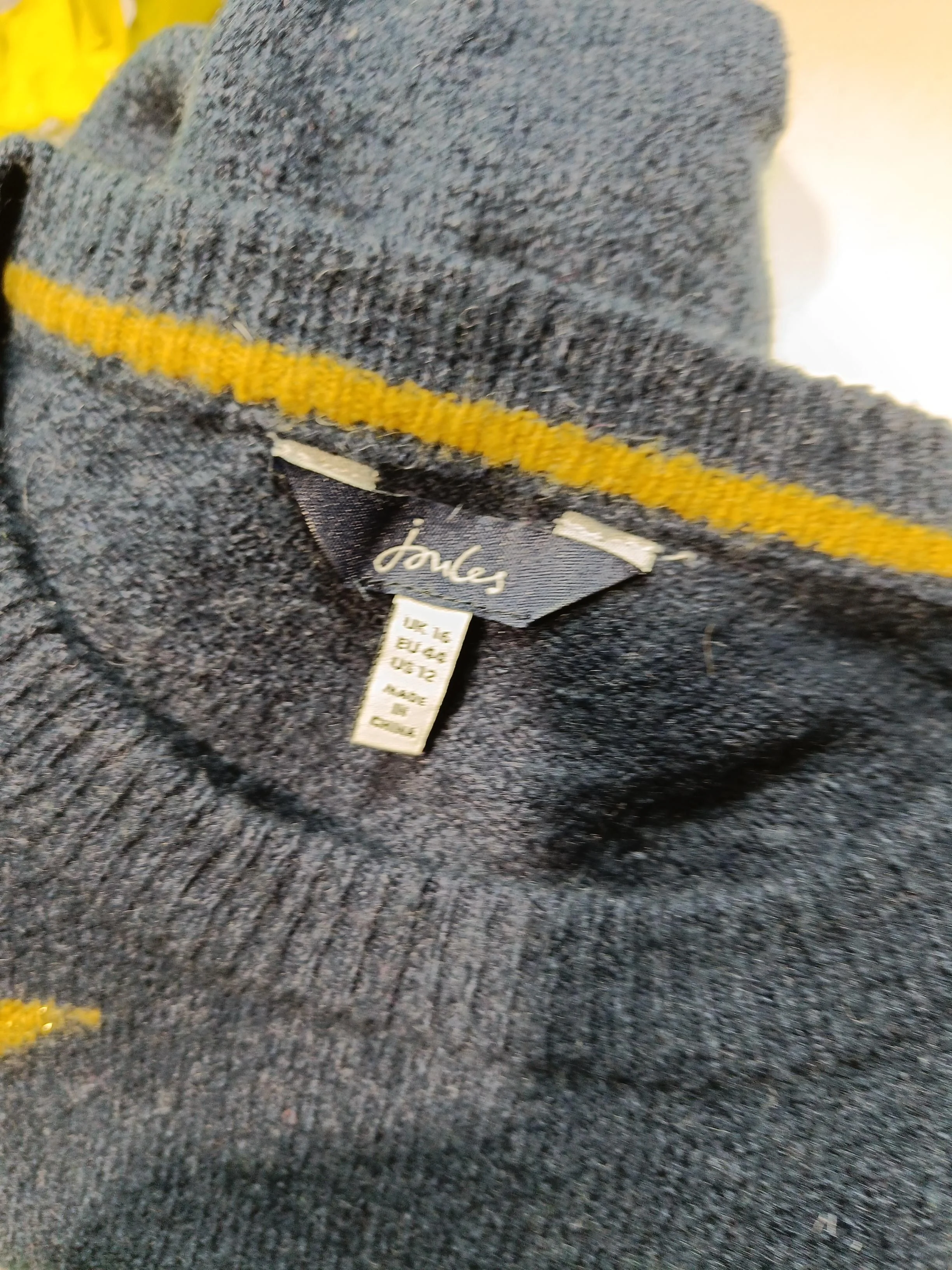Joules Women's Jumper UK 16 Blue Polyamide with Acrylic, Wool, Elastane Pullover - Image 6