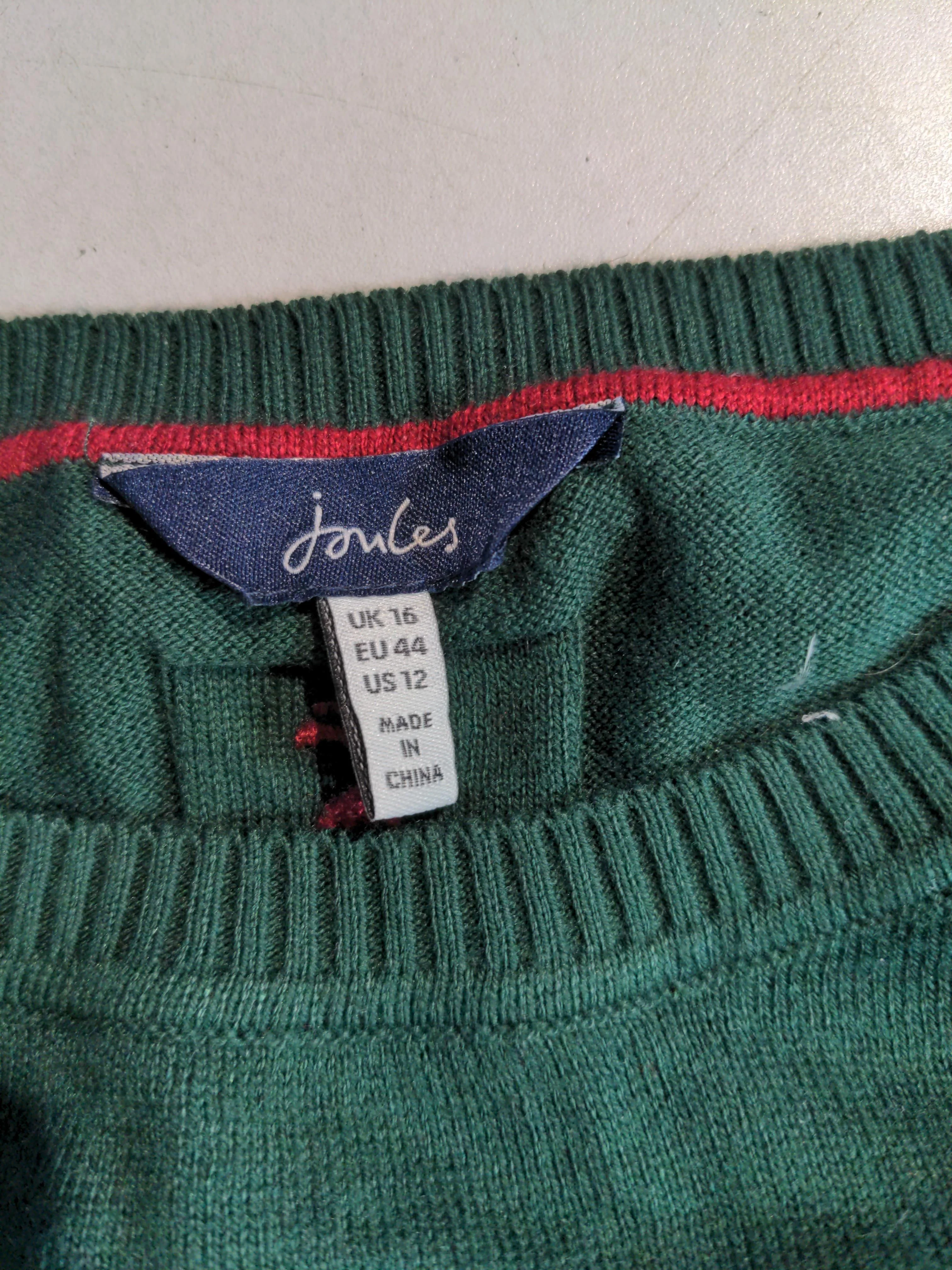 Joules Women's Jumper UK 16 Green Cotton with Viscose, Polyester Pullover - Image 5