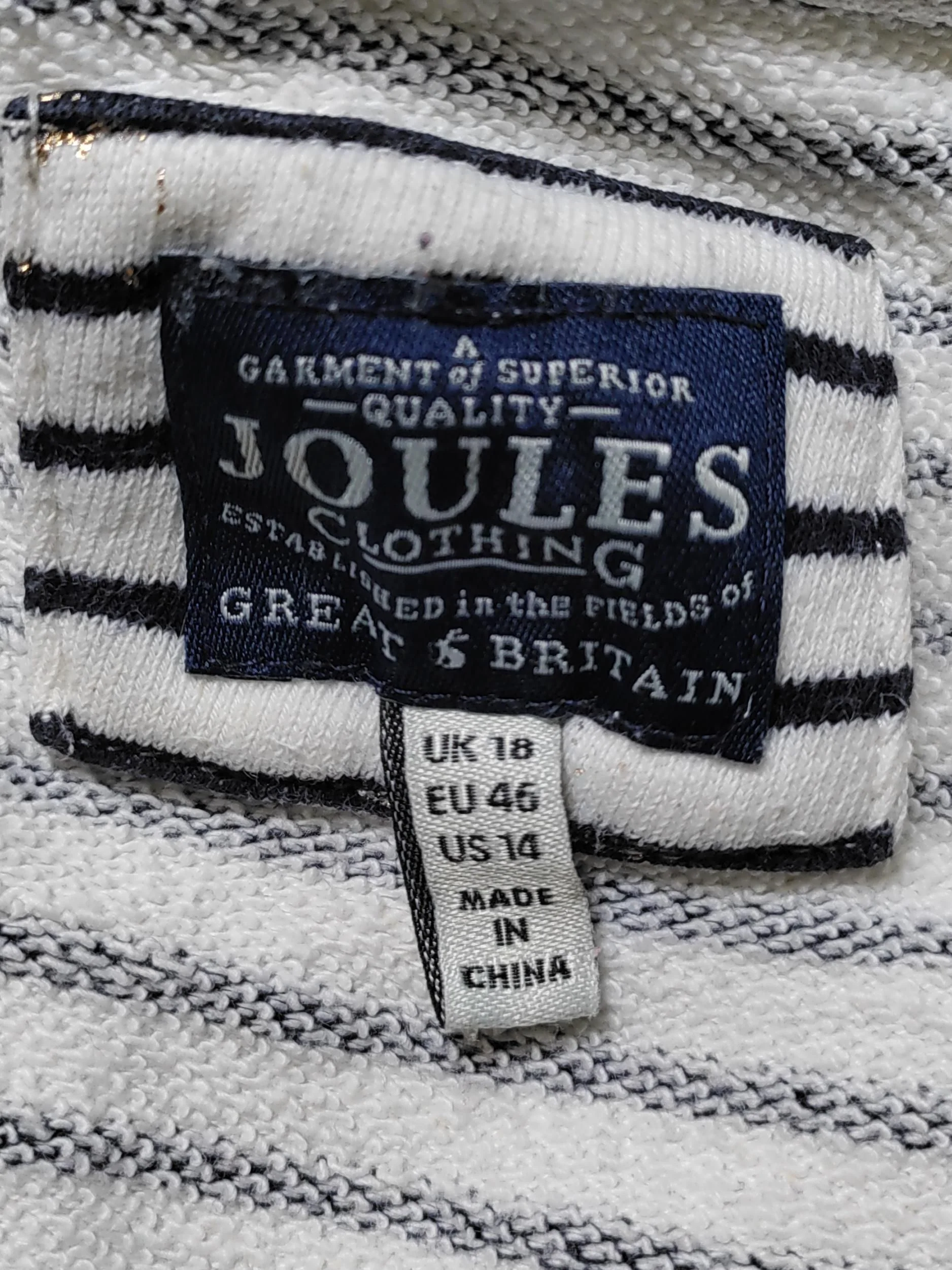 Joules Women's Jumper UK 18 Multi Striped 100% Cotton Crew Neck Pullover - Image 6