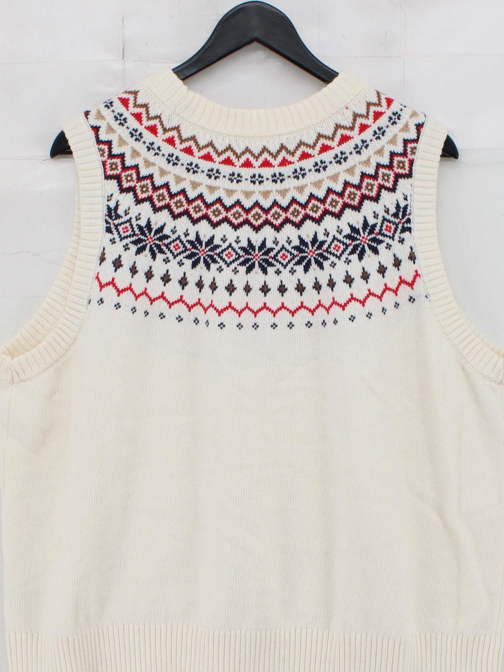 Joules Women's Jumper UK 20 Cream Cotton with Nylon, Wool Vest - Image 2