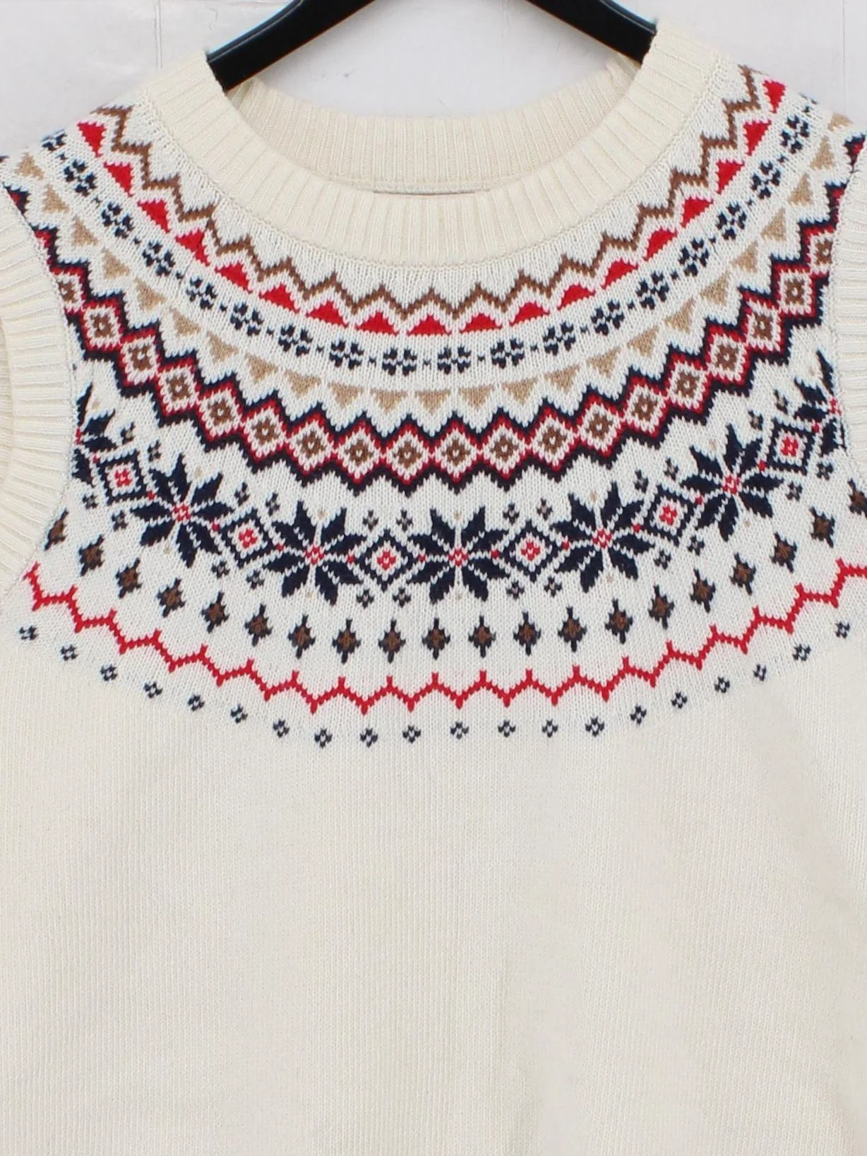 Joules Women's Jumper UK 20 Cream Cotton with Nylon, Wool Vest - Image 3