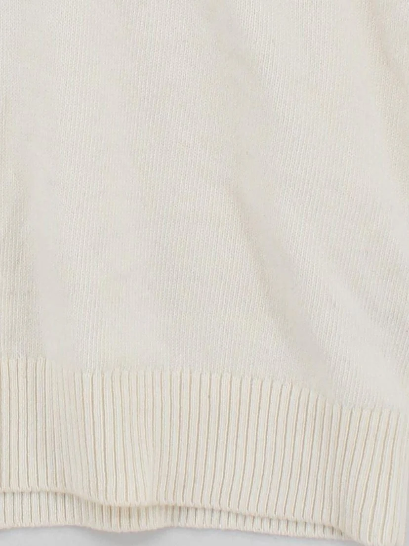 Joules Women's Jumper UK 20 Cream Cotton with Nylon, Wool Vest - Image 4