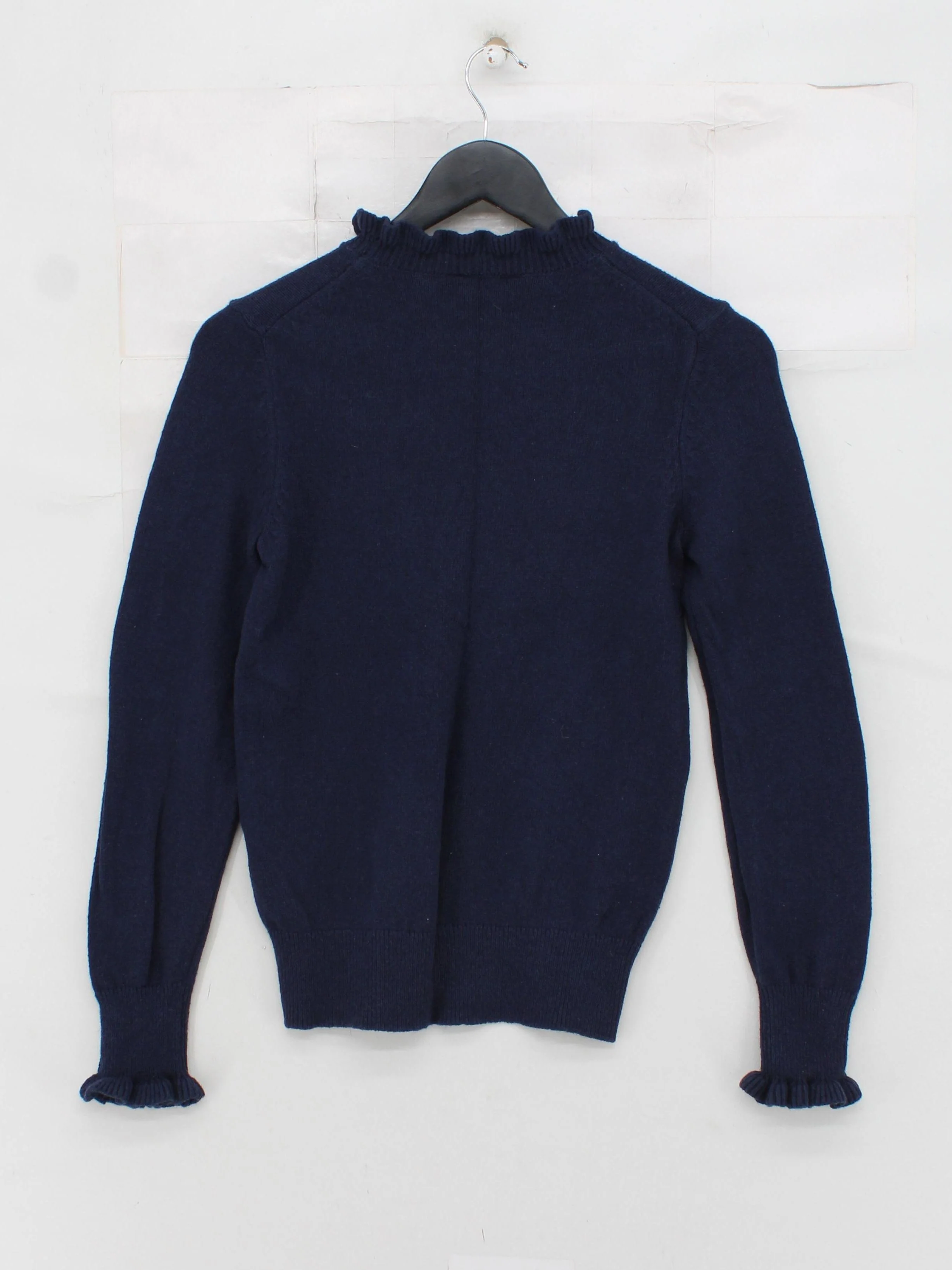 Joules Women's Jumper UK 8 Blue Cotton with Nylon, Wool High Neck Pullover - Image 2