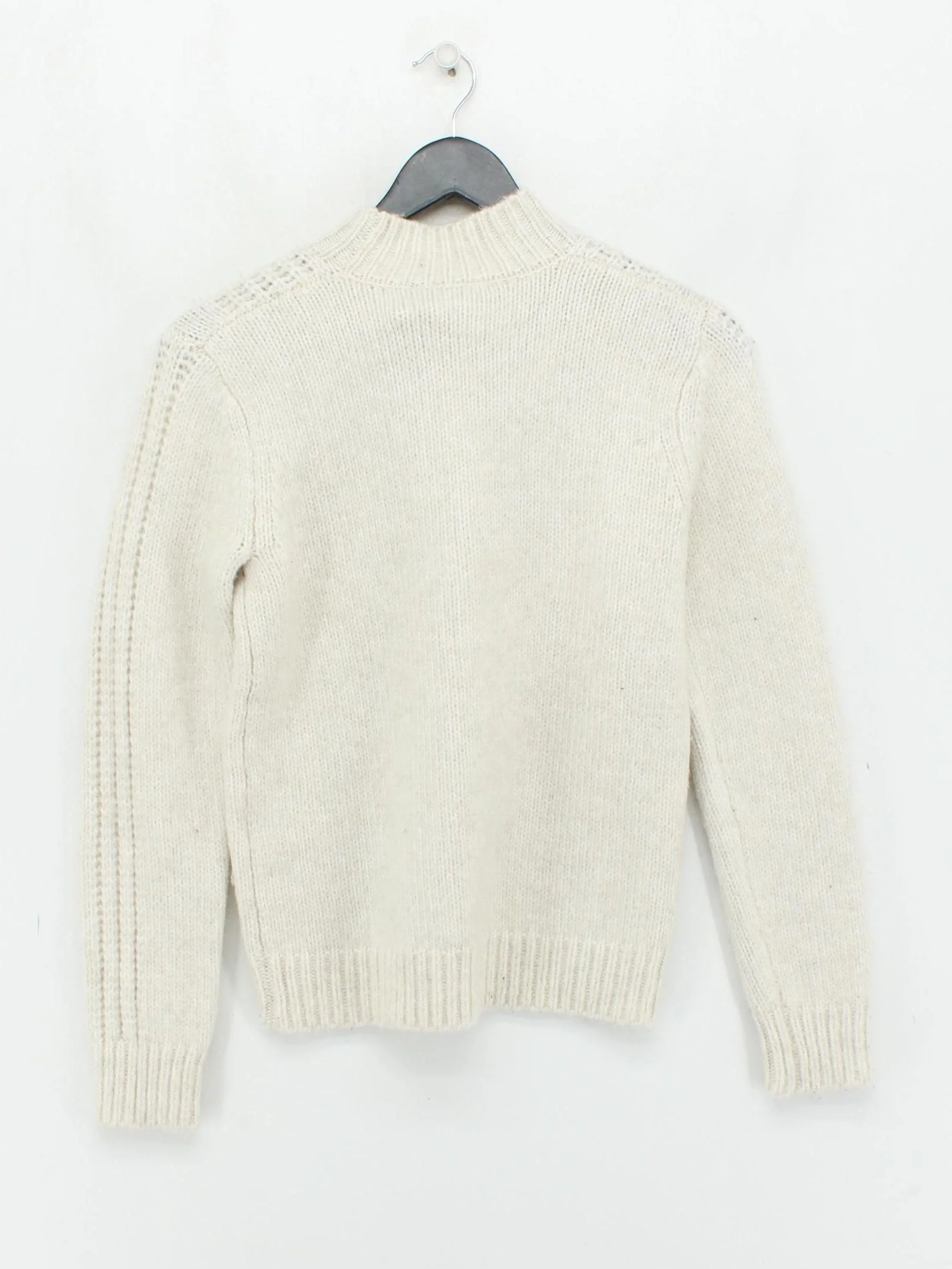 Joules Women's Jumper UK 8 Cream Acrylic with Polyester, Wool Mock Neck Pullover - Image 2