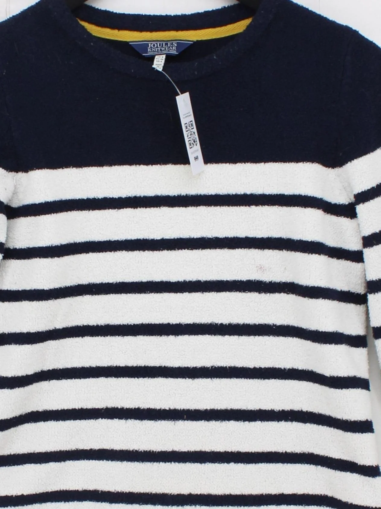 Joules Women's Jumper UK 8 Multi Striped 100% Polyester Round Neck Pullover - Image 3