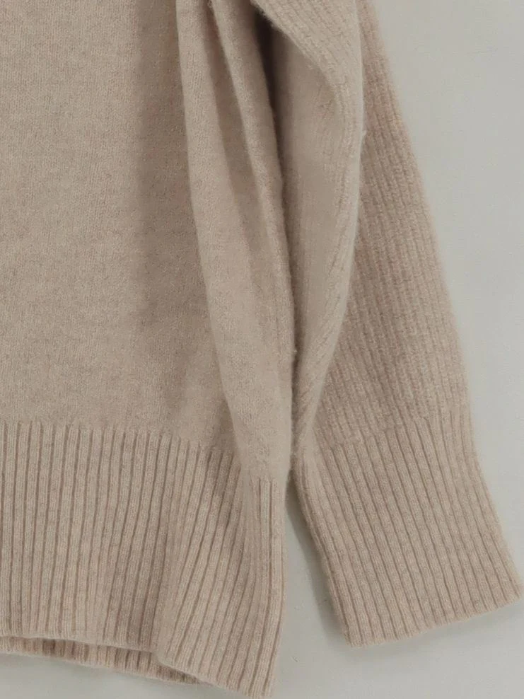 Joules Women's Jumper XL Cream 100% Wool Roll Neck Pullover - Image 4