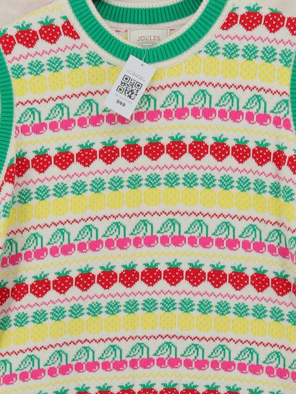 Joules Women's Jumper XL Multi 100% Cotton Crew Neck Vest - Image 3