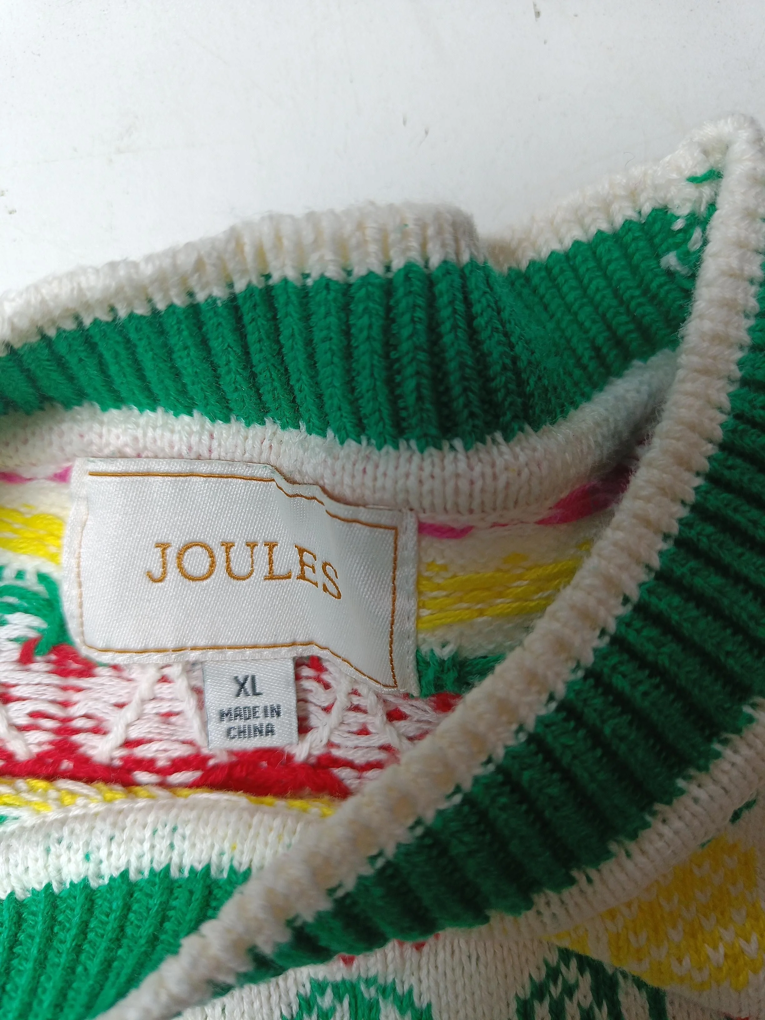 Joules Women's Jumper XL Multi 100% Cotton Crew Neck Vest - Image 5