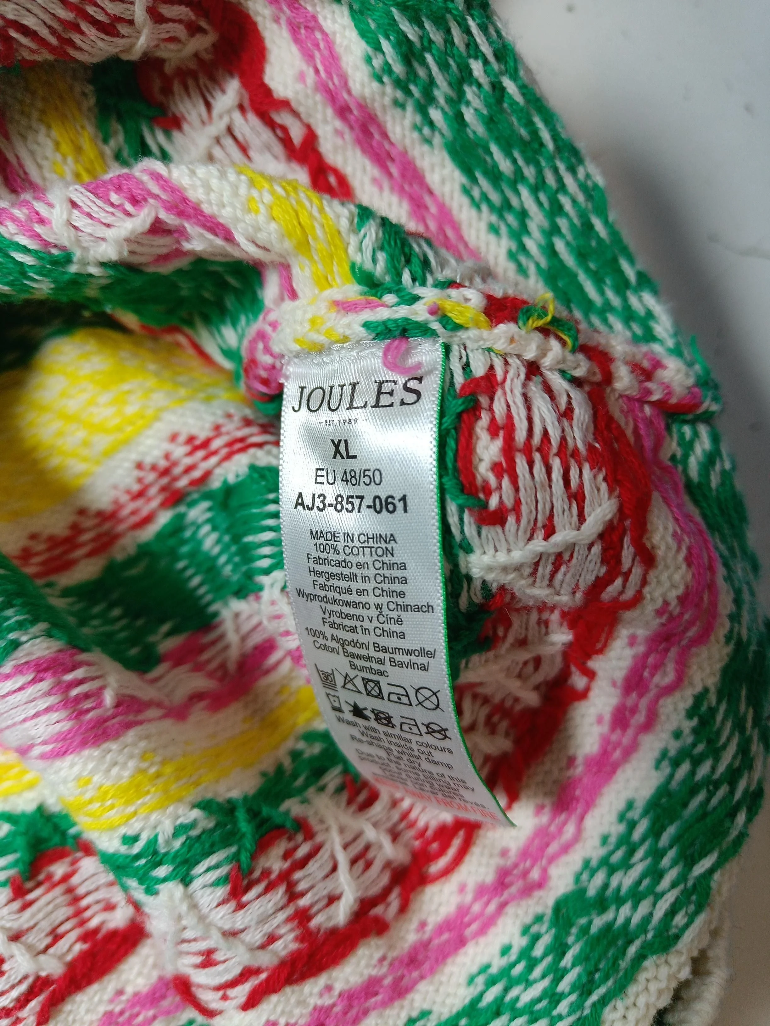 Joules Women's Jumper XL Multi 100% Cotton Crew Neck Vest - Image 6