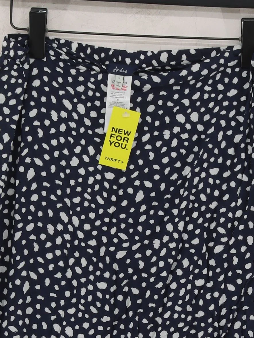 Joules Women's Midi Skirt M Blue 100% Viscose Midi A-Line - Image 3