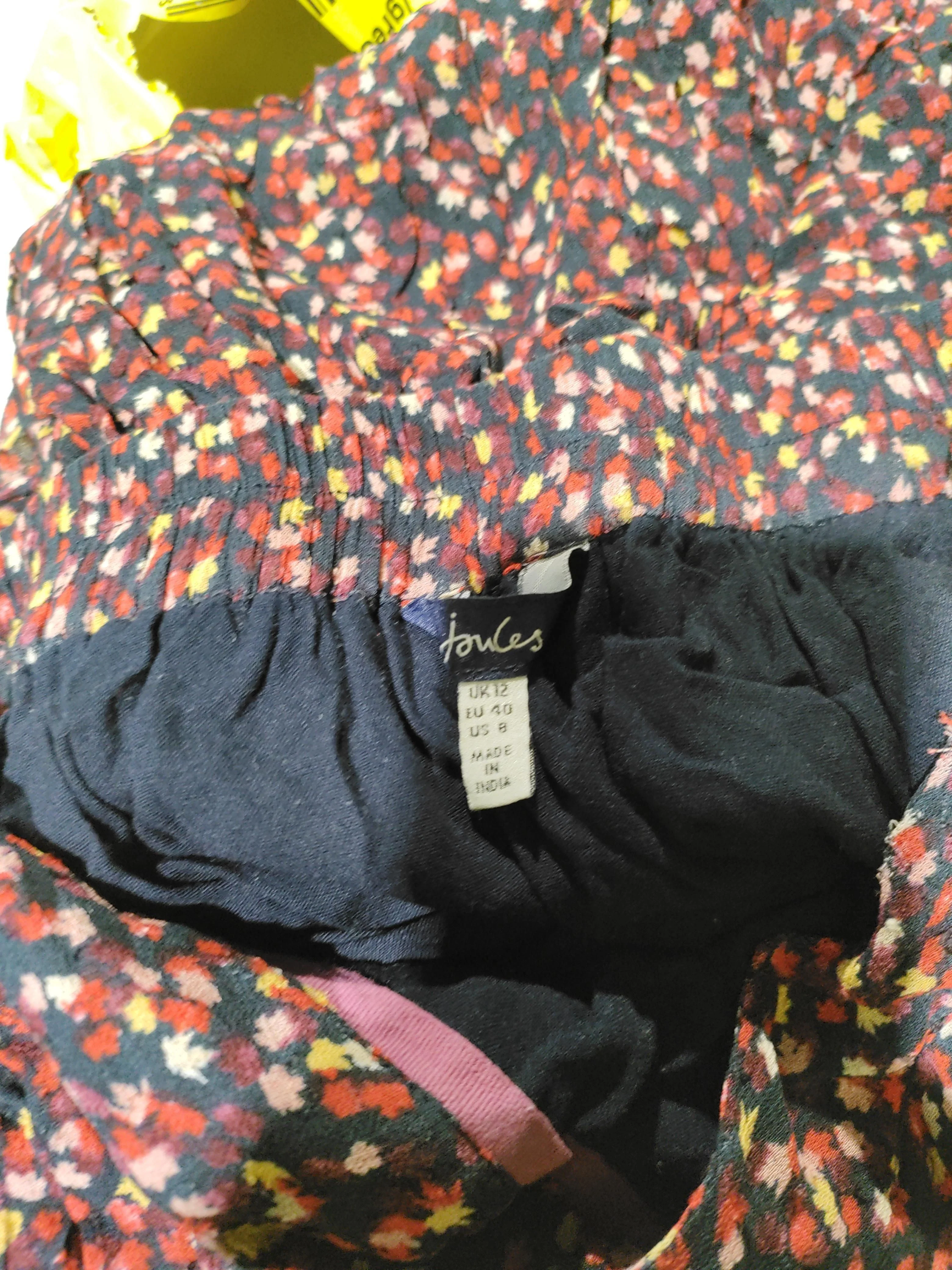 Joules Women's Midi Skirt UK 12 Multi Floral 100% Viscose Midi A-Line - Image 6