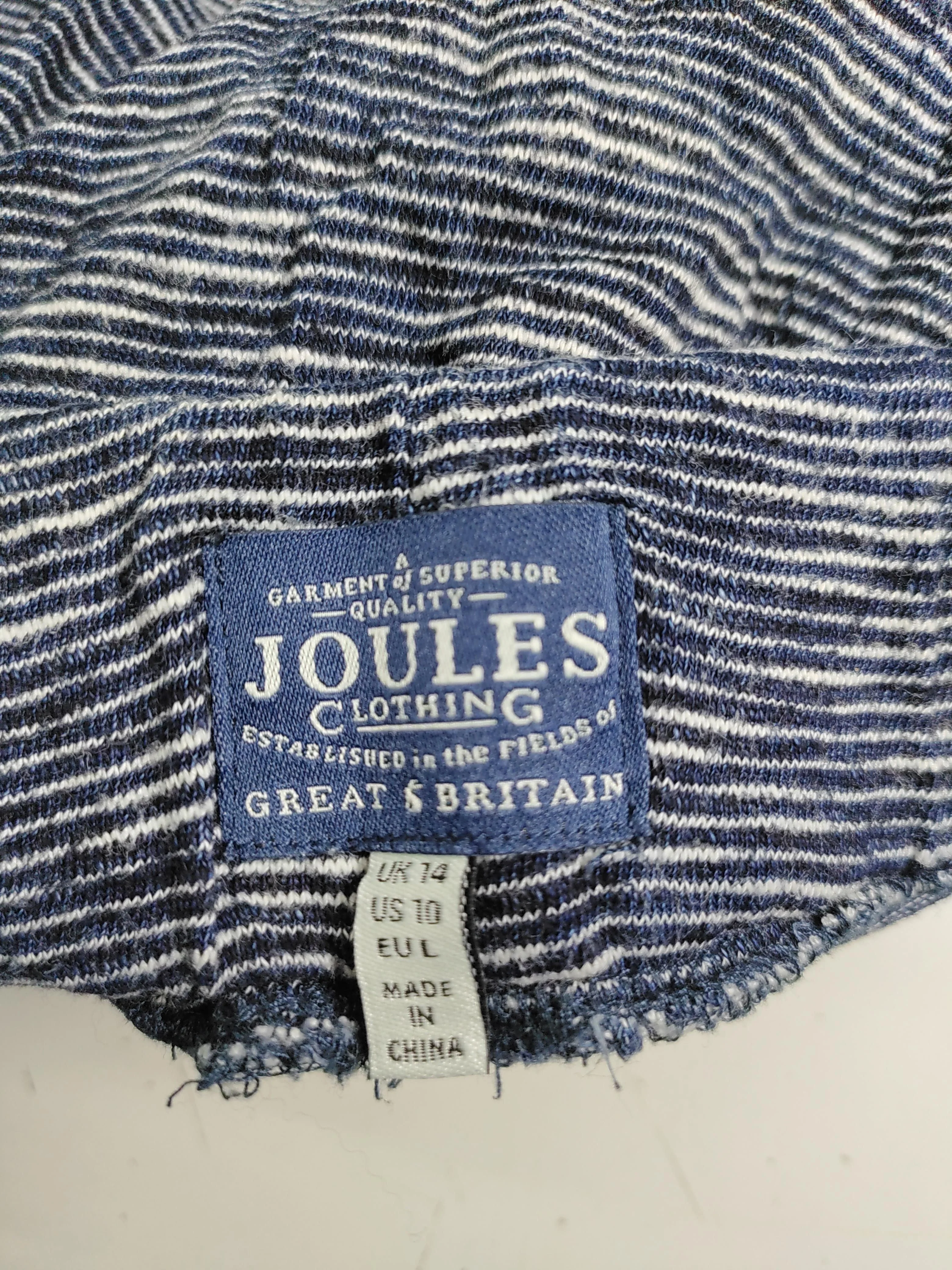 Joules Women's Mini Skirt L Blue Striped 100% Cotton Short Mini - Image 5
