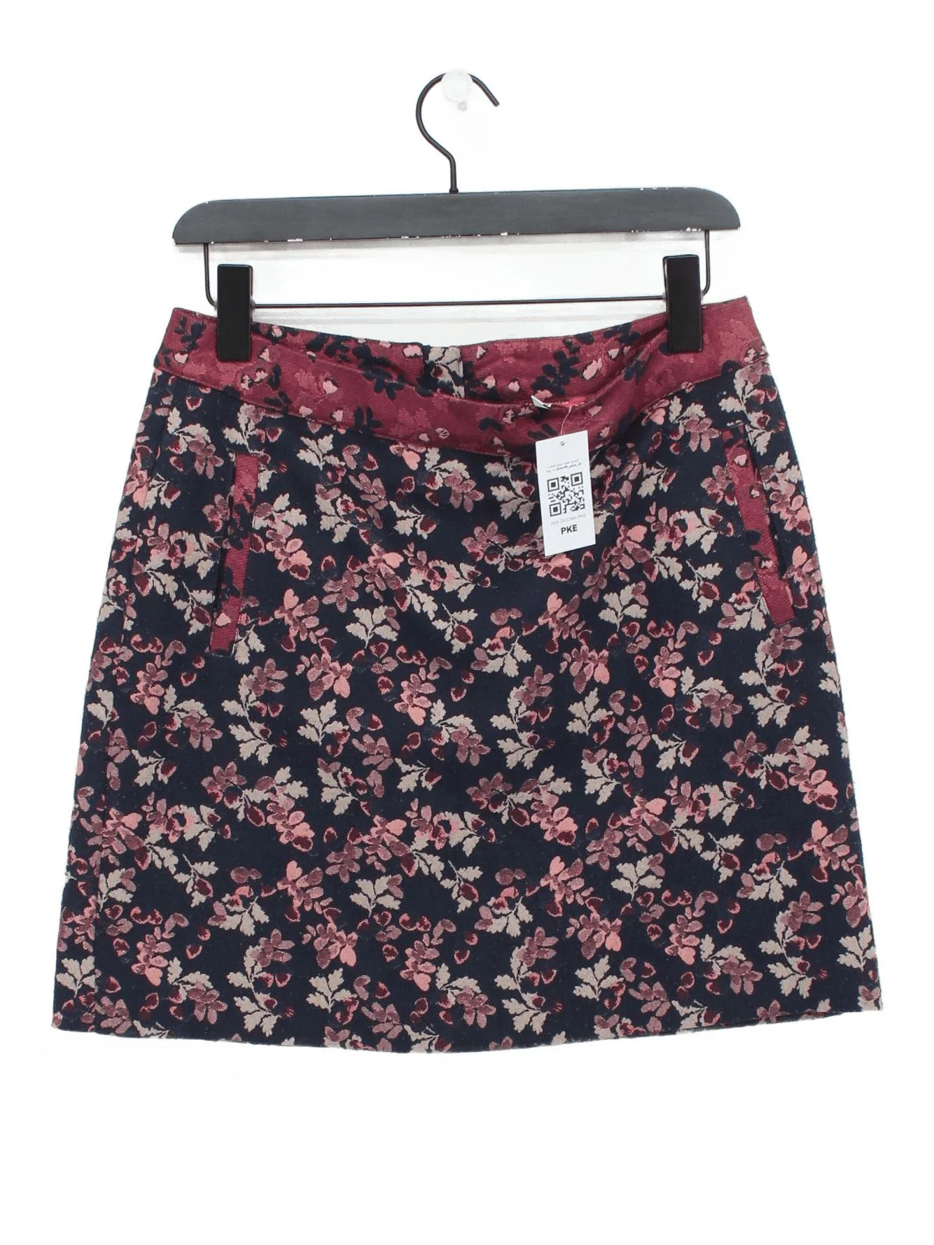 Joules Women's Mini Skirt UK 12 Multi Floral Polyester with Elastane Short Mini