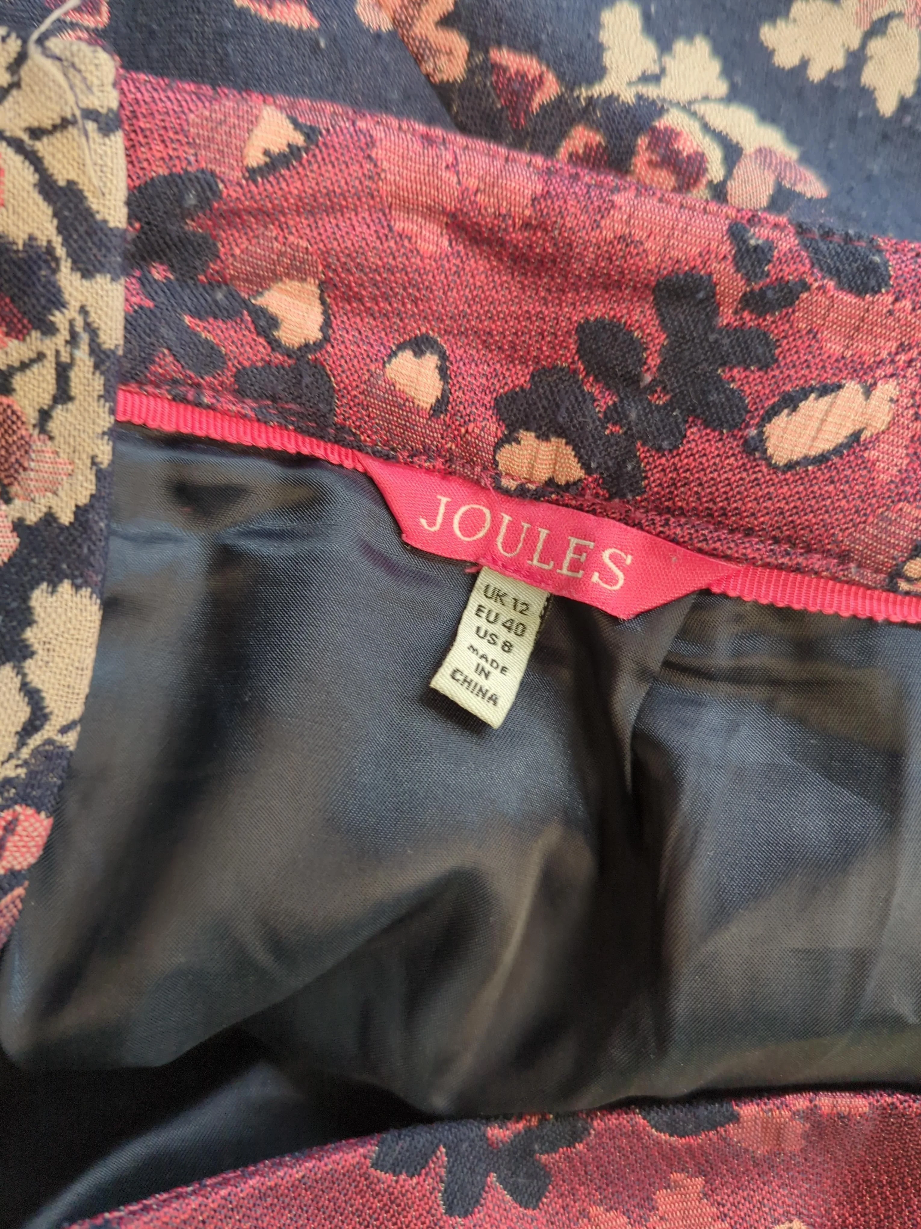 Joules Women's Mini Skirt UK 12 Multi Floral Polyester with Elastane Short Mini - Image 5