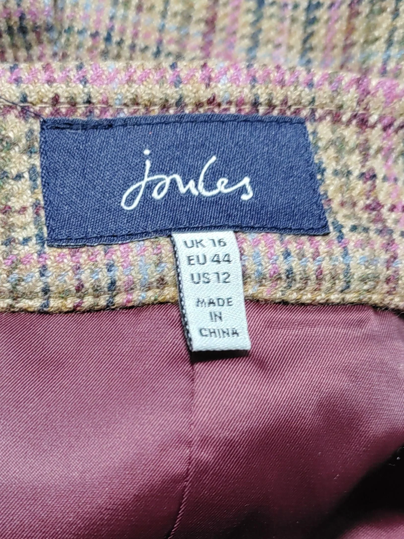 Joules Women's Mini Skirt UK 16 Multi Wool with Polyester, Viscose Mini - Image 5