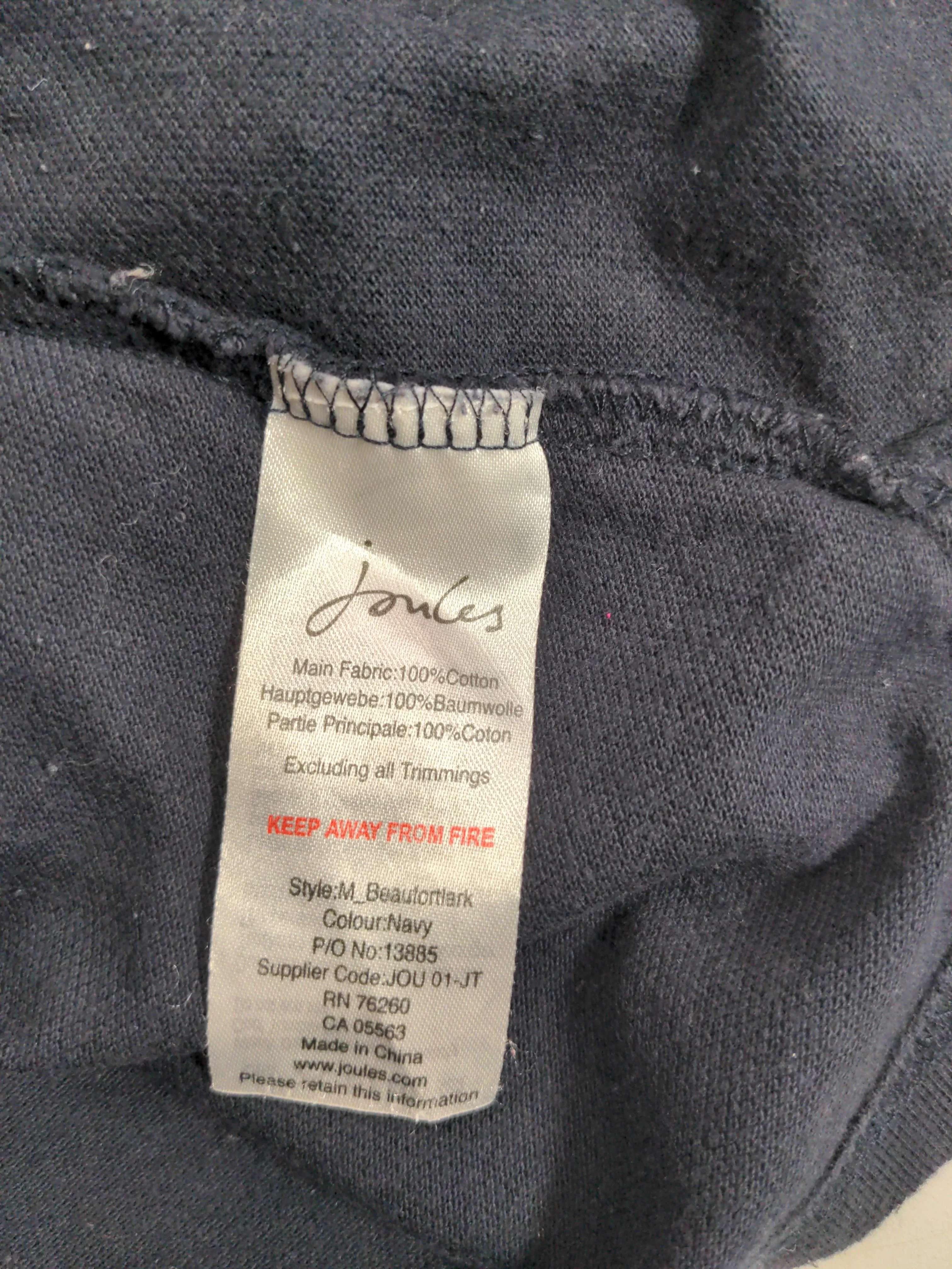 Joules Women's Polo M Blue 100% Cotton Short Sleeve Collared Basic - Image 6