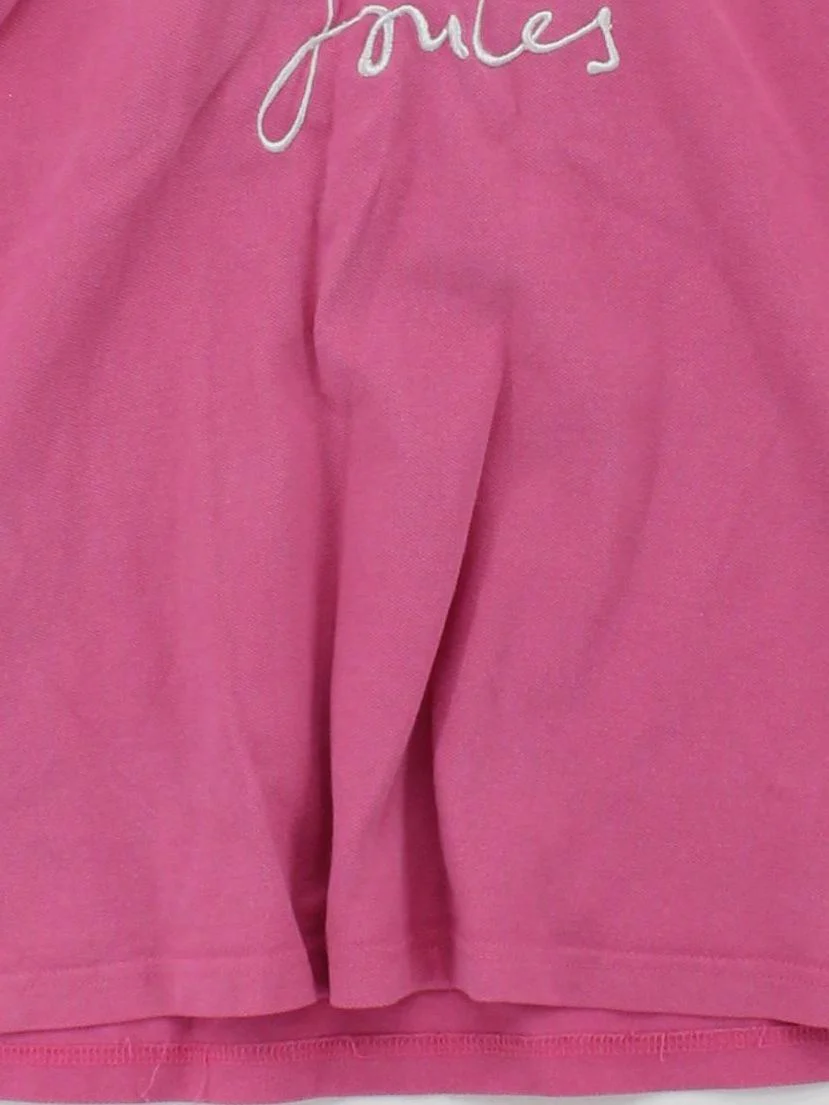 Joules Women's Polo XL Pink Graphic 100% Cotton Short Sleeve Collared Basic - Image 4